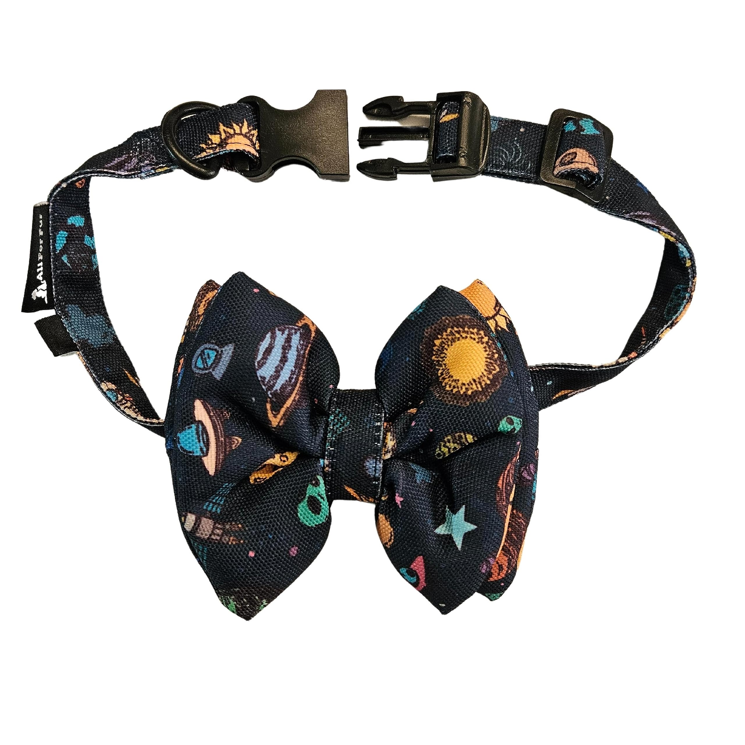 All For Fur Dog Bow Tie | Adjustable Collar Strap with D-Ring | Luxury Pet Accessories | Lightweight & Comfortable Bowtie for Dogs | Bow for Large Dogs | Blue Space World (B0CDXZ8J9H) Amazon Price History, Amazon Price Tracker