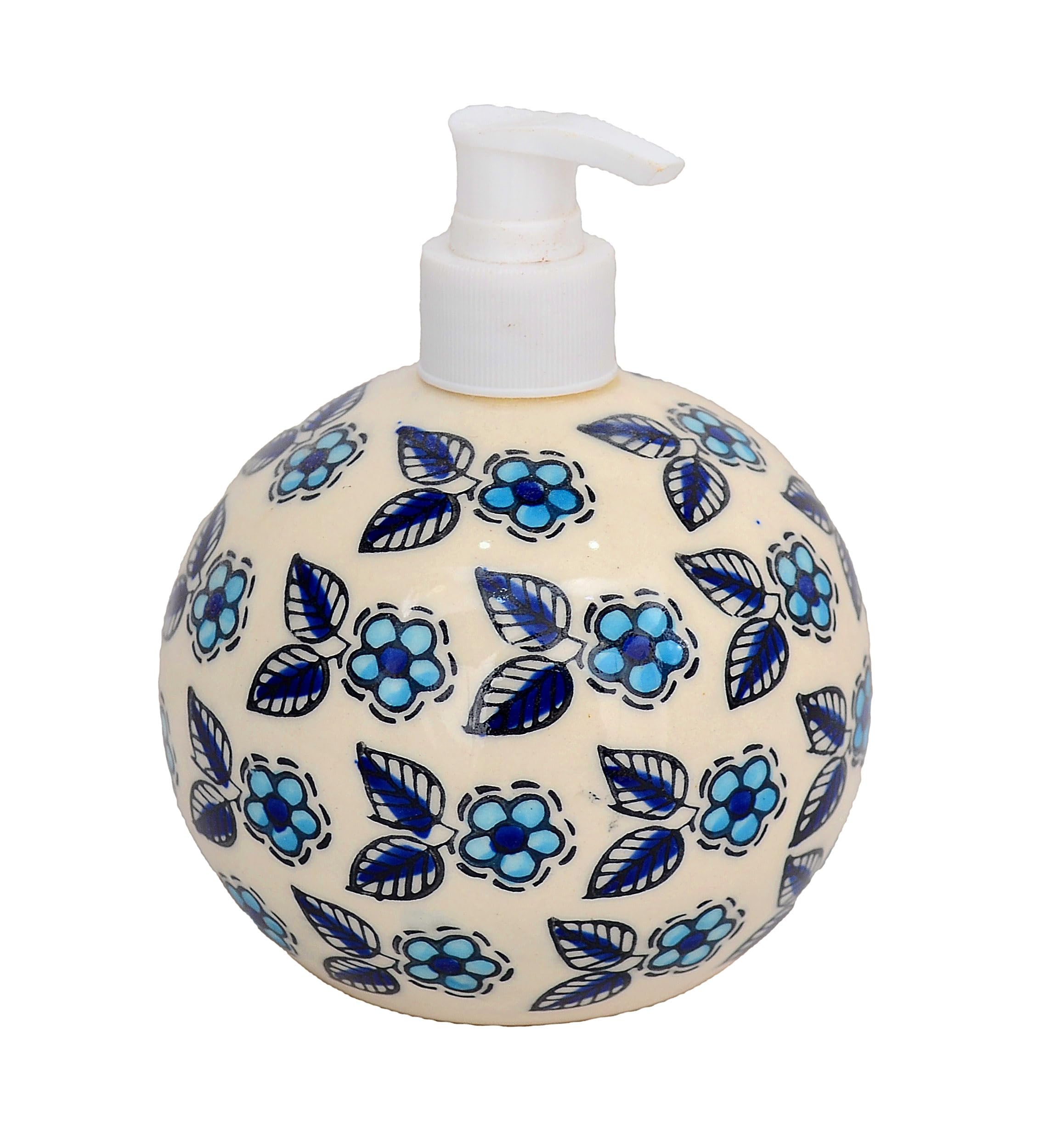 Skywalk Hand Painted Ceramic Liquid Soap Dispenser for Bathroom and Kitchen 250 Ml SWKA-1267