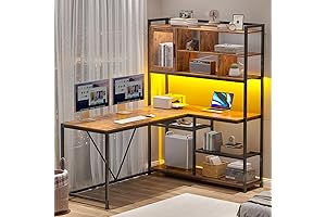 SEDETA L-Shaped Computer Desk with Storage