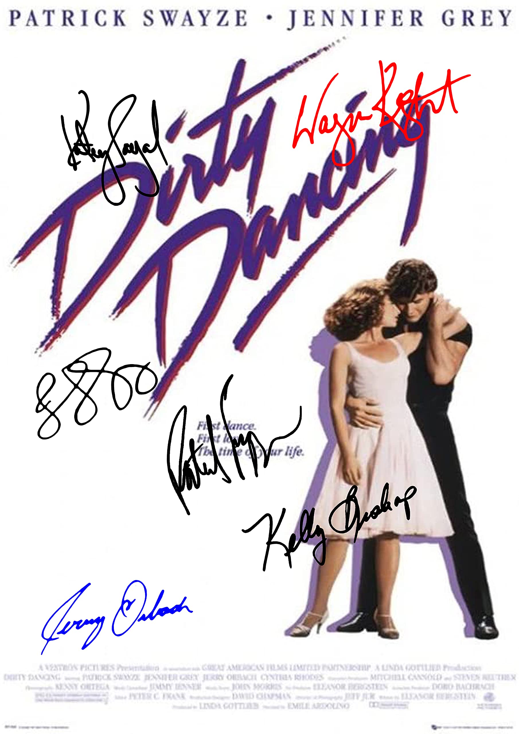 Buy dirty dancing movie film with autographs signed print jennifer