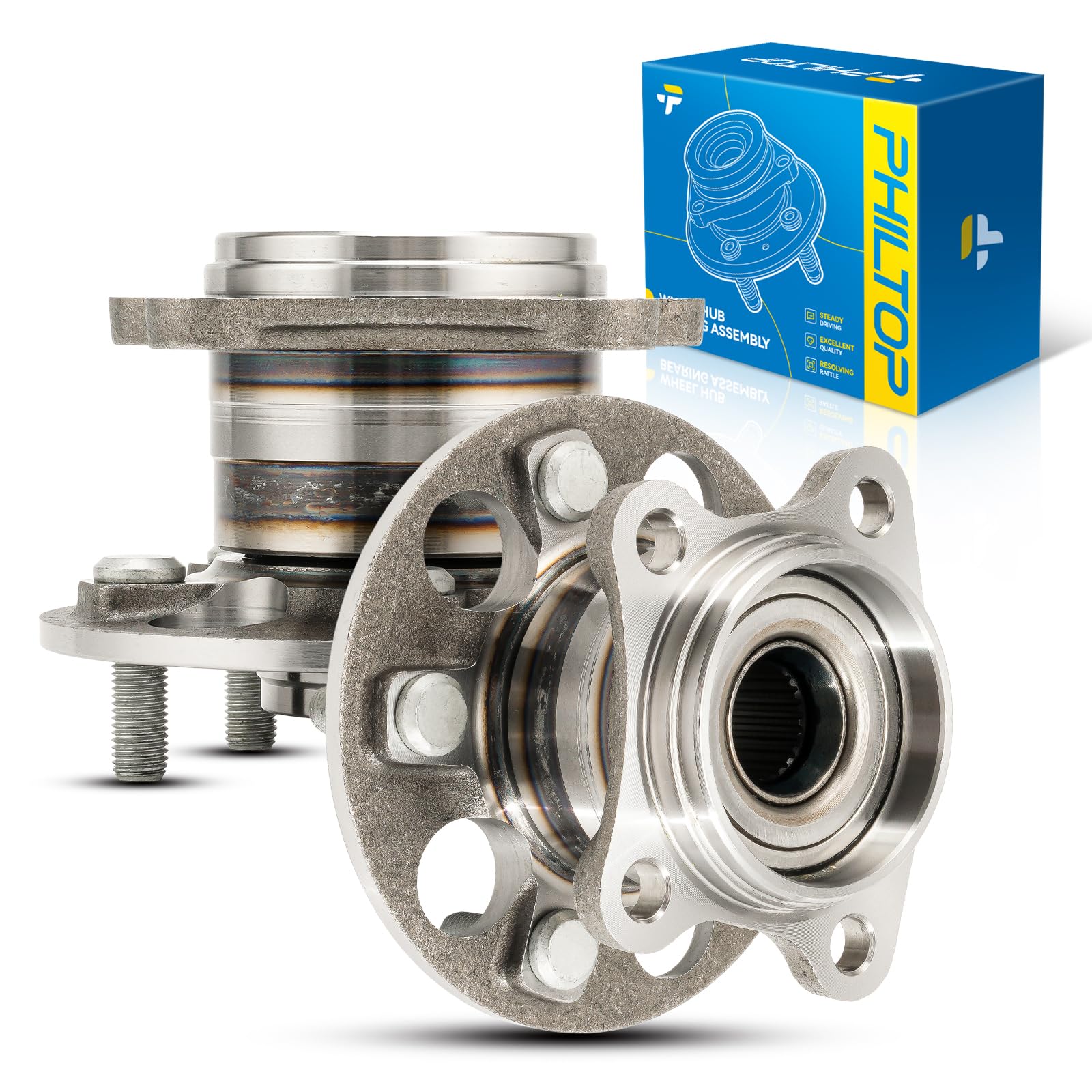 PHILTOP 512284 AWD 2 x Rear Wheel Bearing Assembly for Toyota Highlander