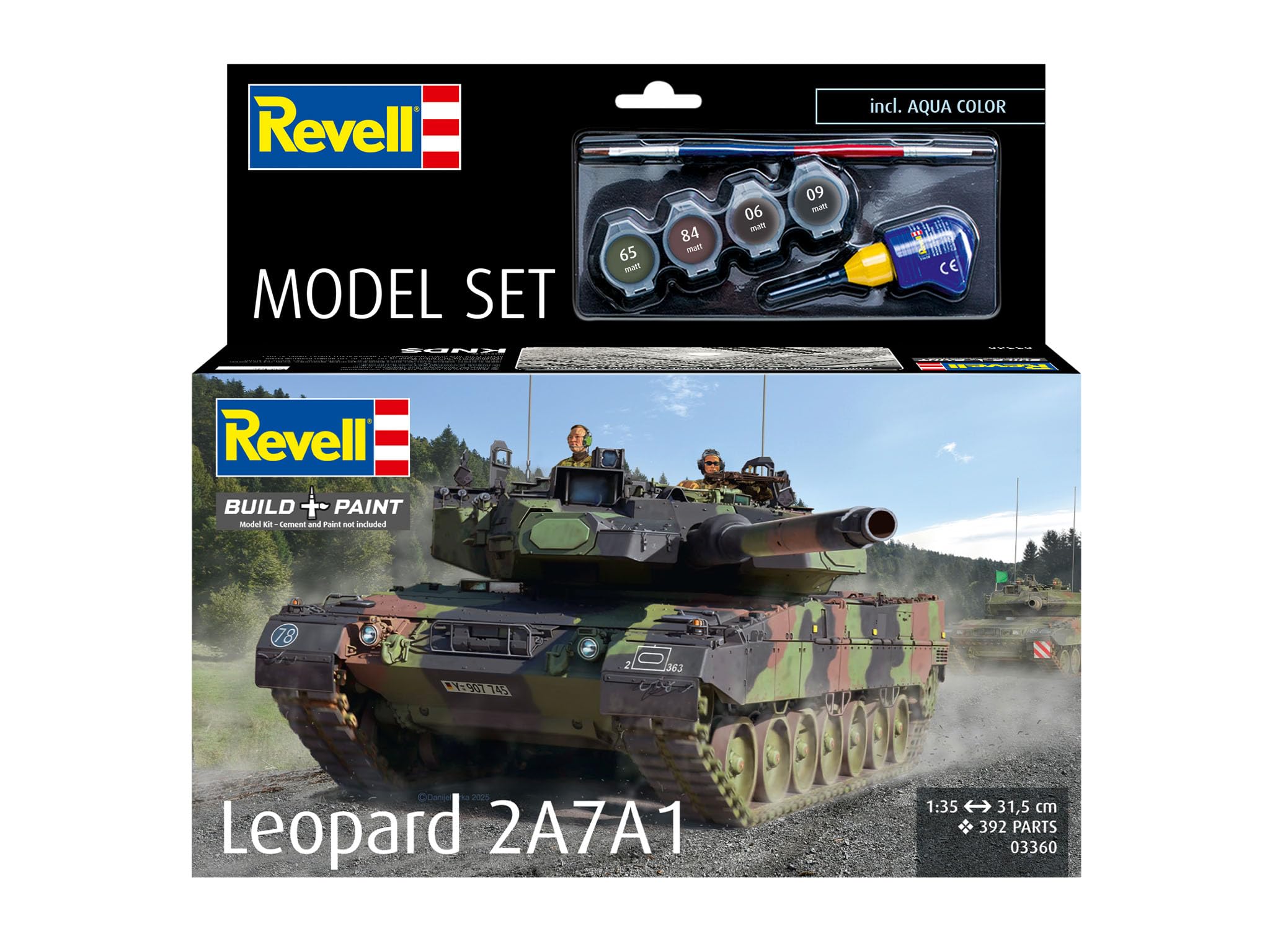 Revell 63360 zestaw modeli Leopard 2A7A1 skala 1:35 niezabudowany/niepomalowany plastikowy model zestaw z akcesoriami