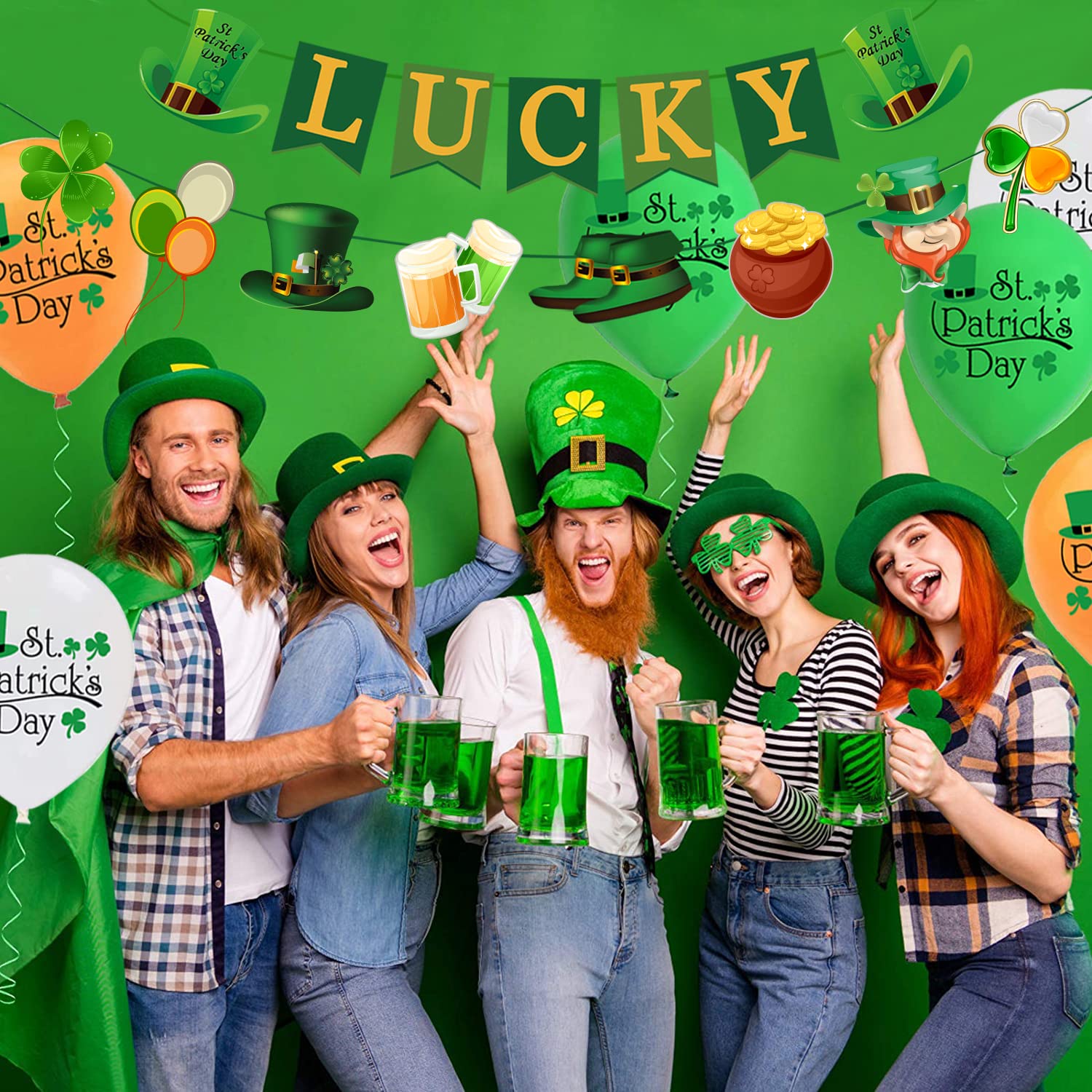 Lucky Hat St. Patrick's Day Banner - Party Decorations For March 17th Celebration