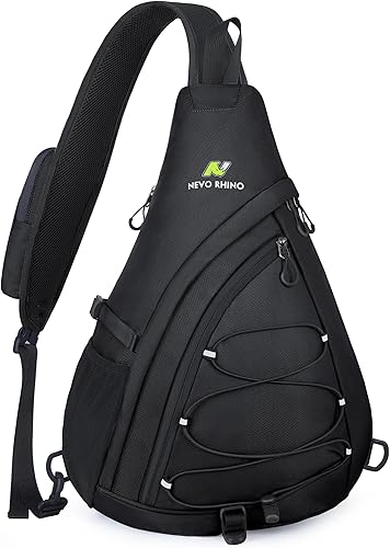 NEVO RHINO - Mochila cruzada de 18 litros para hombres con bolsillo para teléfono, bolsa de hombro para hombres, mujeres, mochila deportiva