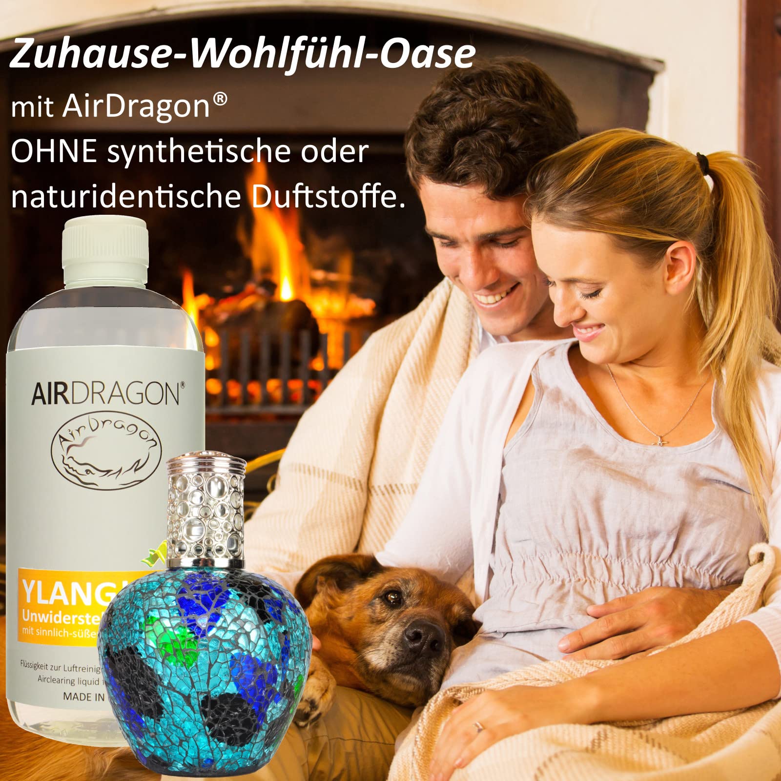 AIRDRAGON® Zestaw zapachowy • NEUTRAL + YLANG! • 2 x 1 litr • Do każdej lampy katalitycznej • bez sztucznych substancji zapachowych • Premium naturalny zapach do pomieszczeń