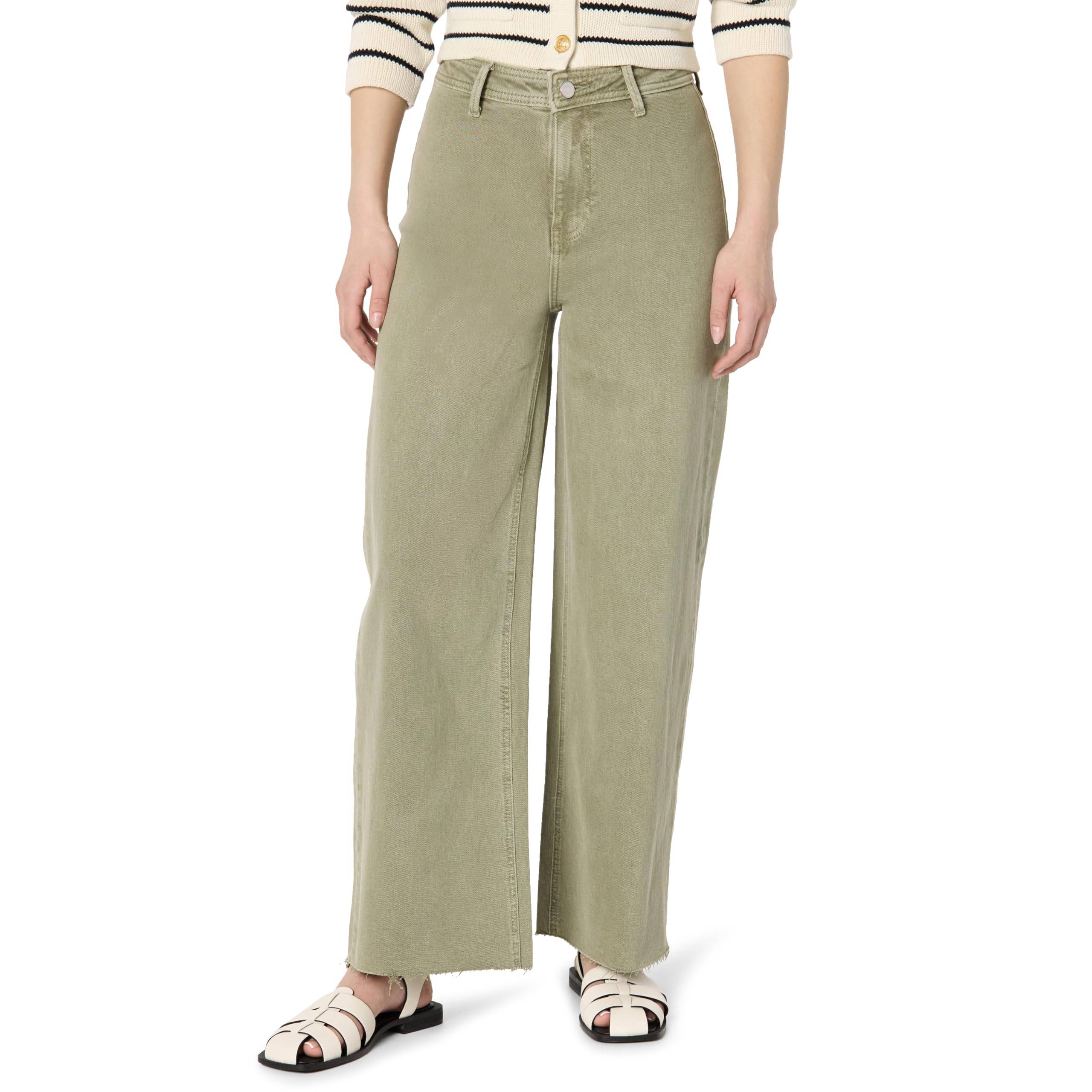 The Drop Kori Relaxed Wide Leg Jeans, Desert Sage, 14