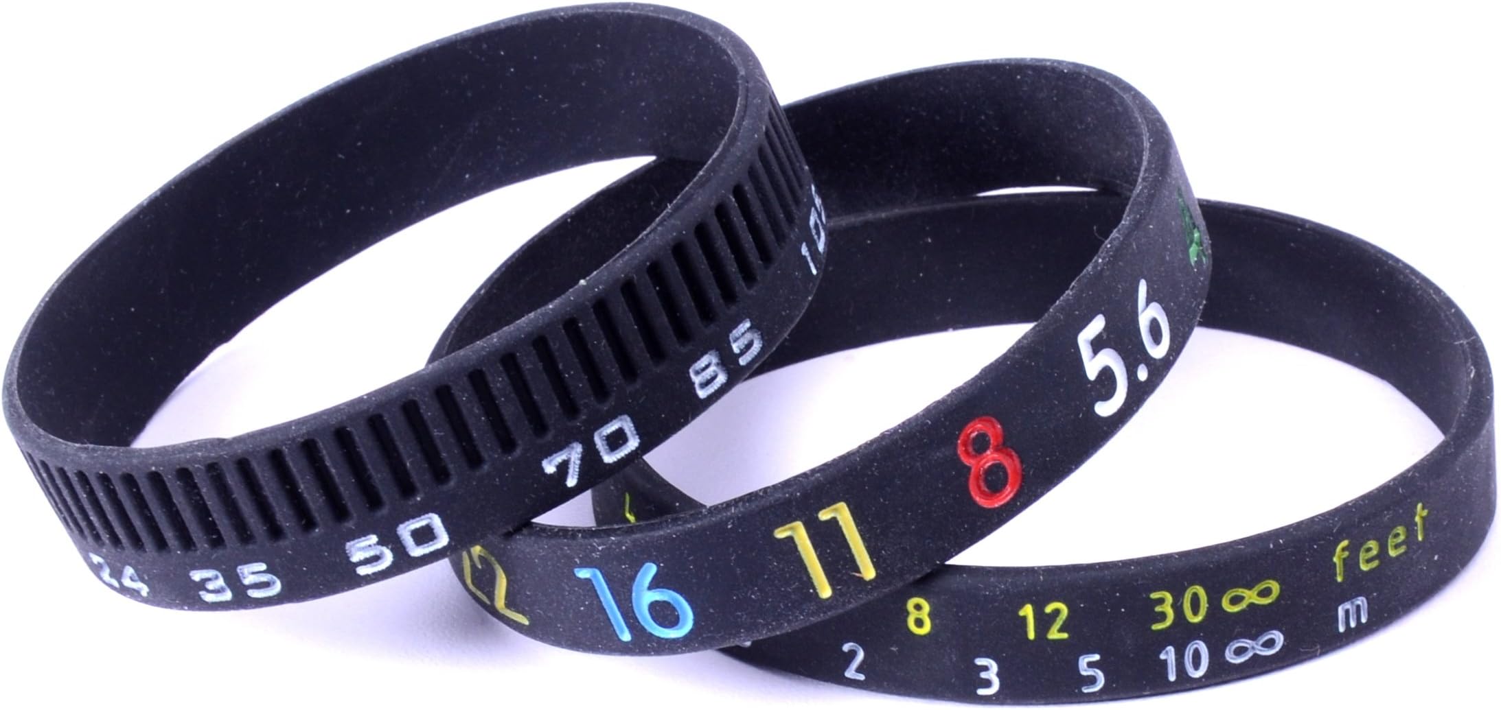 DSLRKIT Photographer's Wristband Set Stop Lens Zoom Creep (Aperture+Focus+Focal Length)