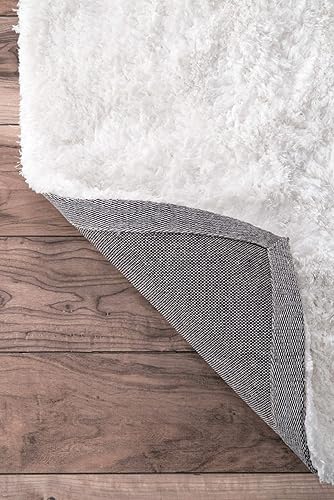 Miniatura 7 de nuLOOM Tapete tejido a mano Maginifique Shag., Polipropileno, Nieve