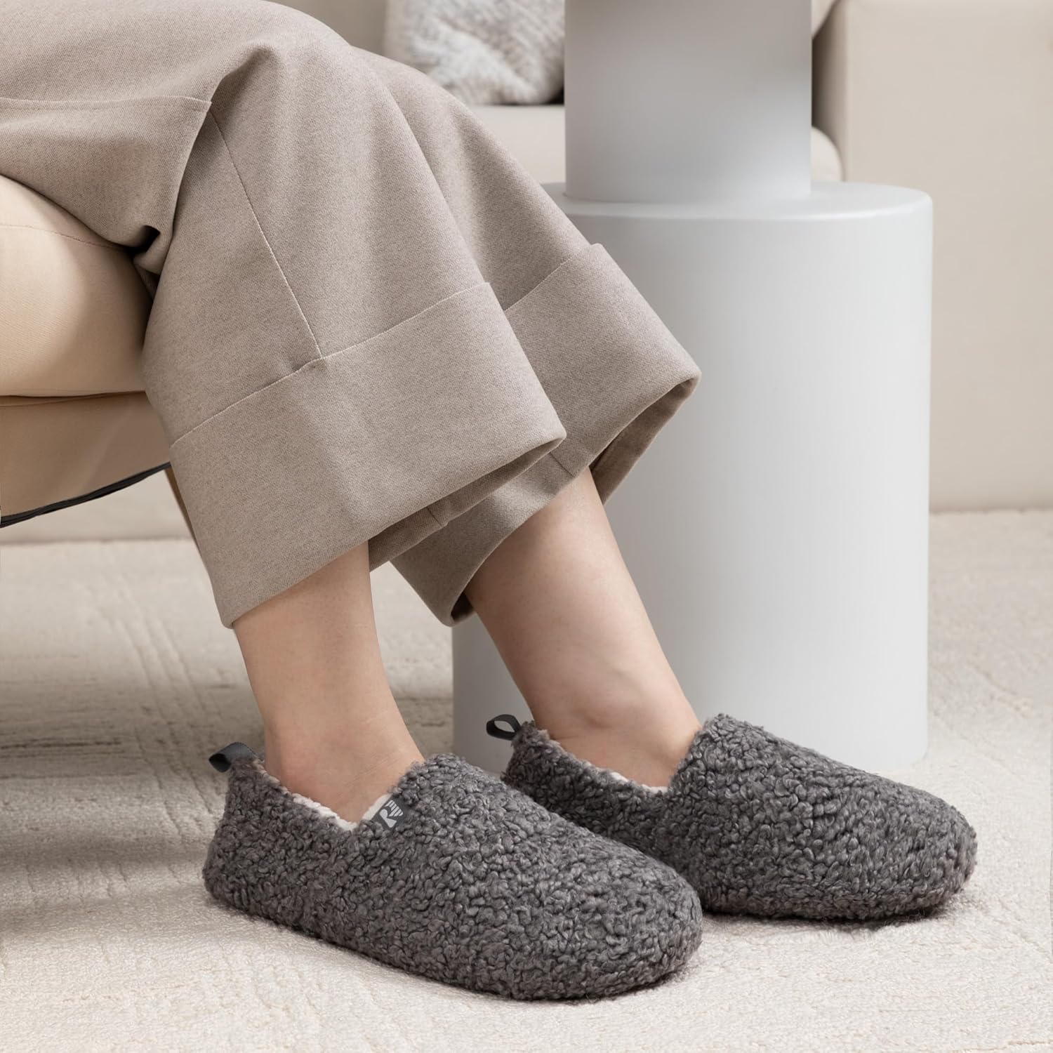 RockDove Women's Faux Shearling Closed Back Slipper with Memory Foam - Image 2