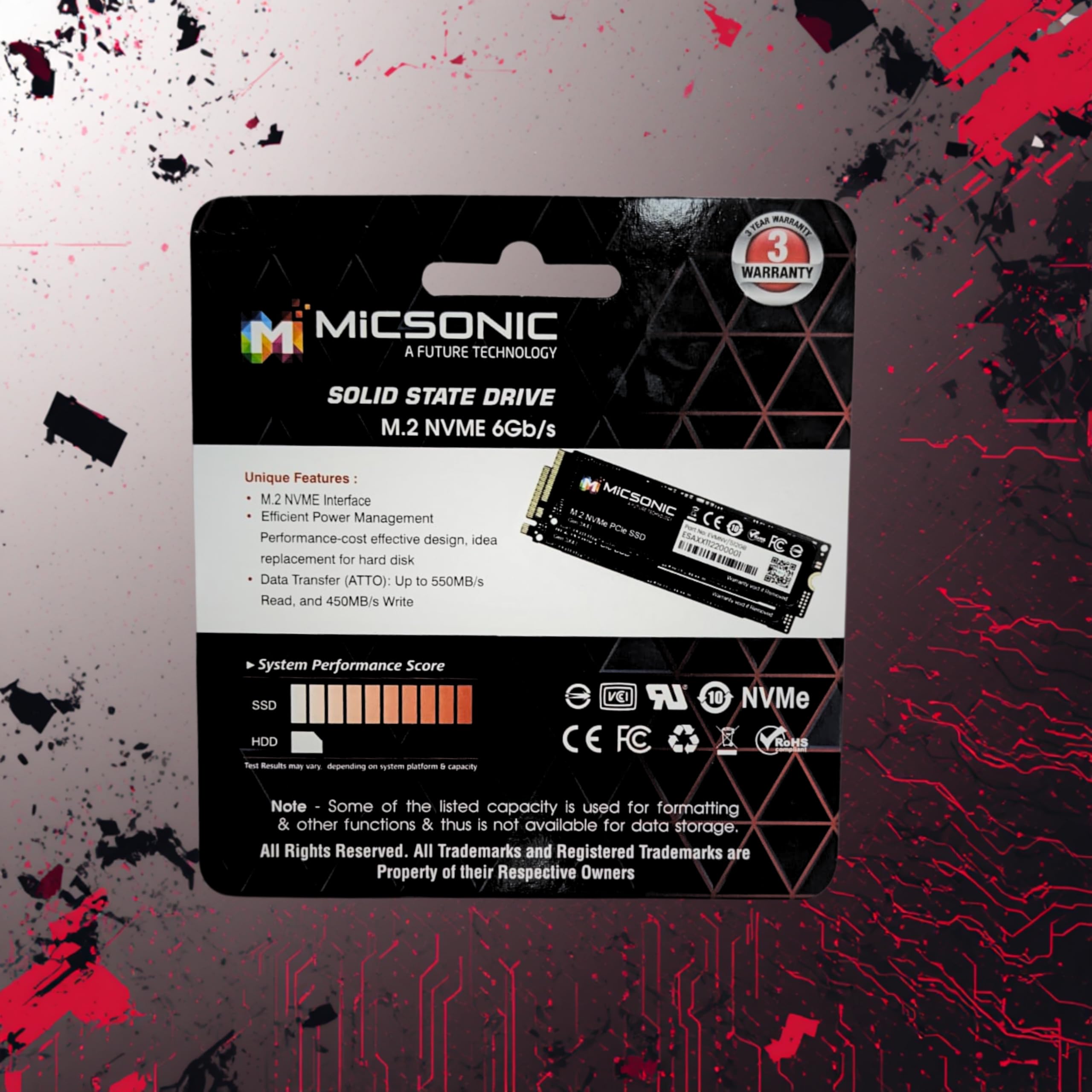 Amazon.in: Buy MICSONIC M.2 NVMe 256GB SSD Mi-800 Series 6GB/s