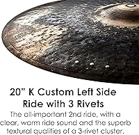 Vista 3 de Avedis Zildjian Company K - Platillo de paseo lateral izquierdo personalizado, 20 pulgadas