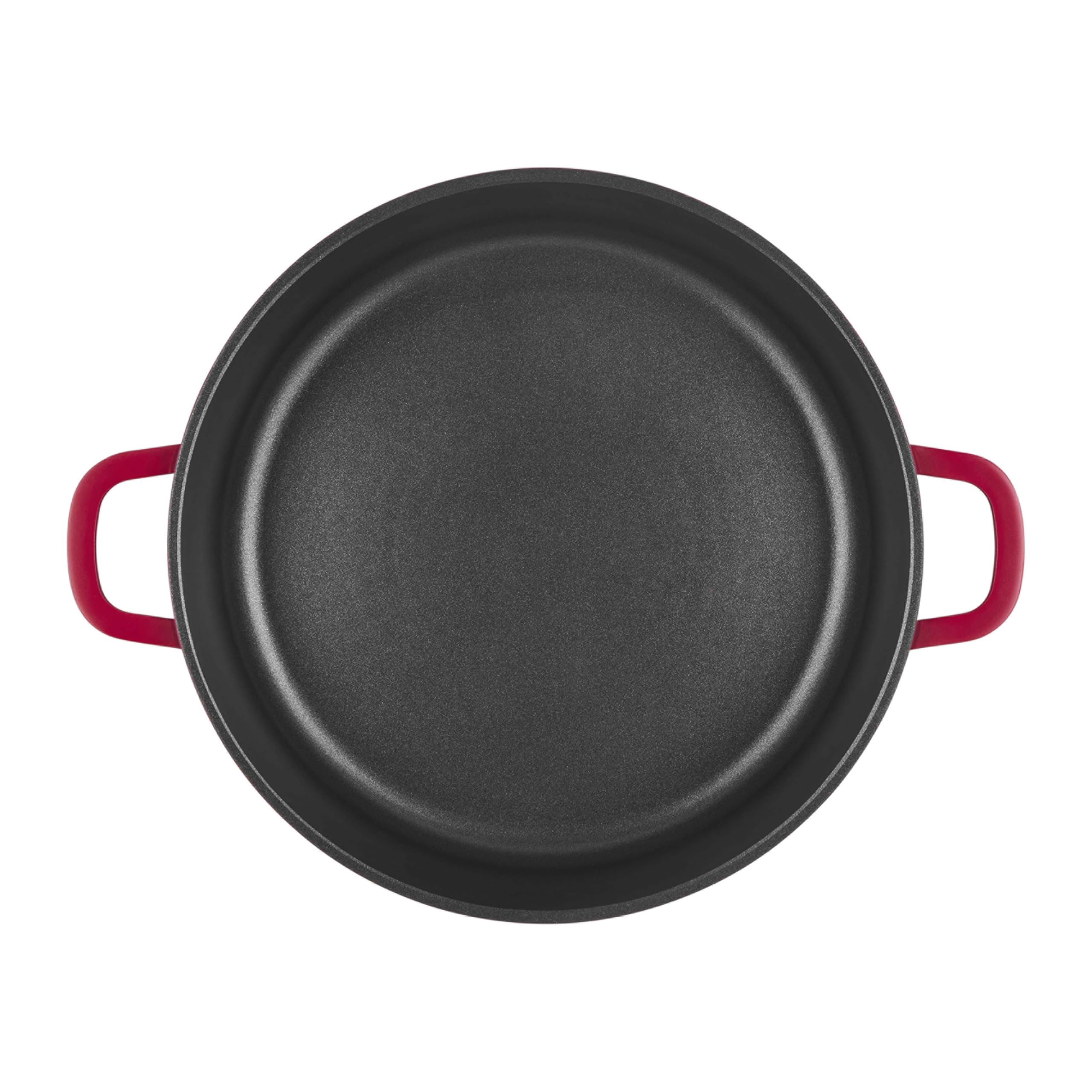 Sitram 716946 Padella Ø28 cm Tutto in 1 Ghisa Alluminio = 1 casseruola per sostituire padella, casseruola, padella + coperchio con gommini, cestello vapore, griglia per arrosto, spatola - compatibile