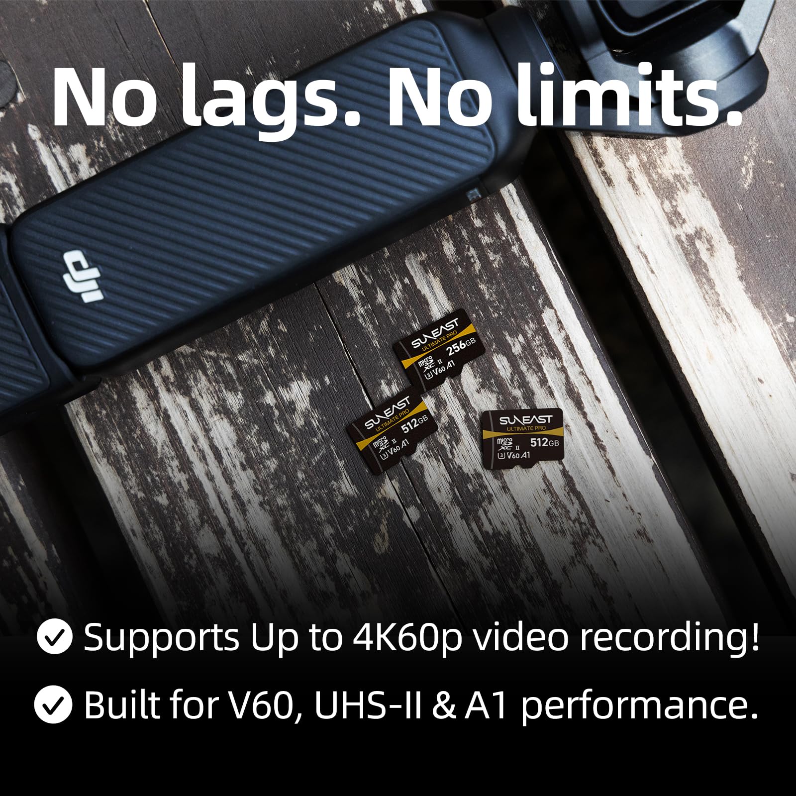 SUNEAST (Japonia) Karta pamięci 128 GB ULTIMATE PRO V60 A1 C10 UHS-II MicroSDXC Odczyt: 280 MB/s Zapis: 100 MB/s dla kamer wideo/akcji/dronów 4K