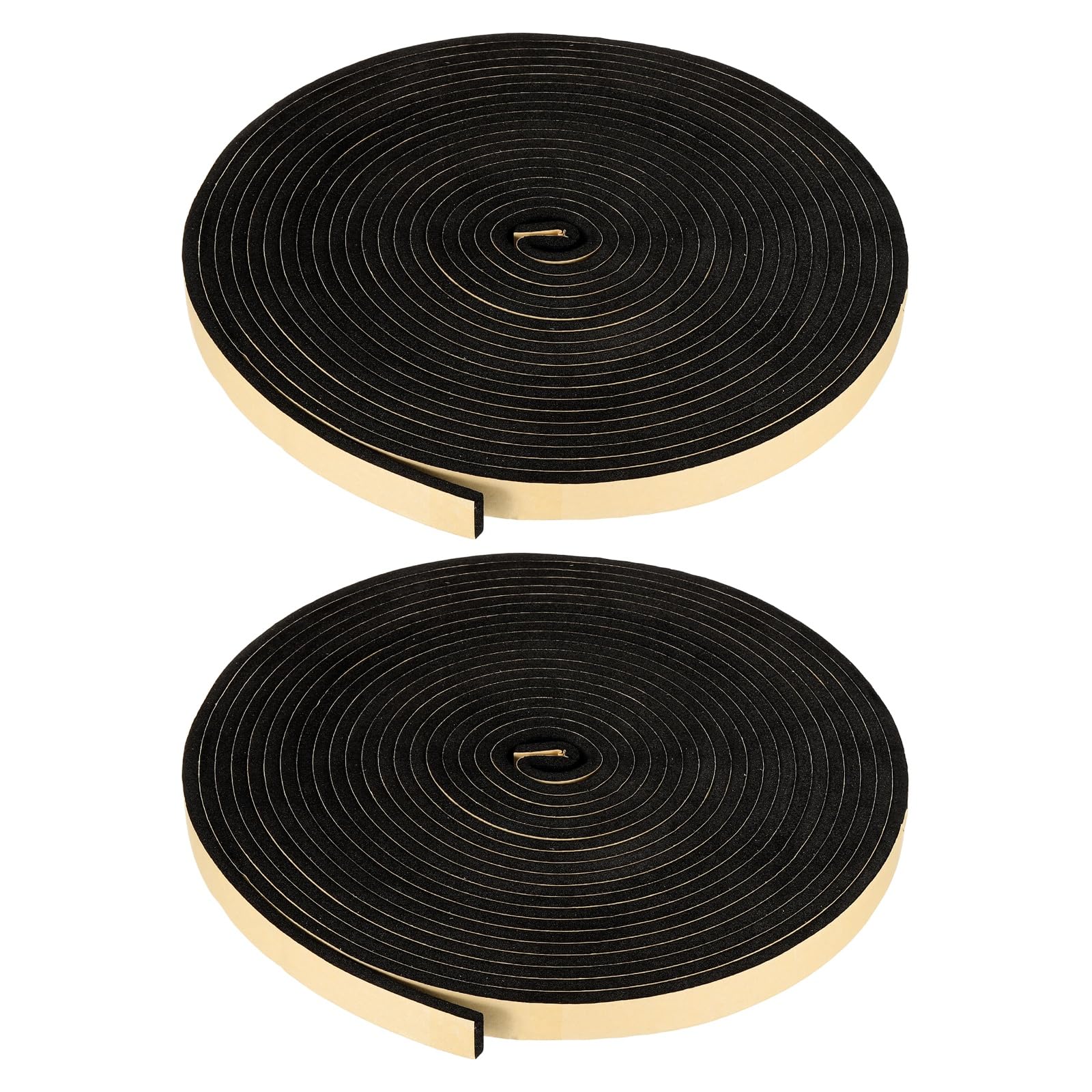 PATIKIL Foam Insulation Tape, 2Pcs 20mm W x 6mm t x 10 Meter Self Adhesive Weather Stripping Door Seal Strip for Door Window Air Conditioning, Black