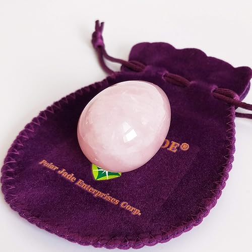 Miniatura 3 de Huevo Yoni de cuarzo rosa, perforado, mediano, con certificado e instrucciones, piedra rosa del amor, para mujeres para fortalecer los músculos del