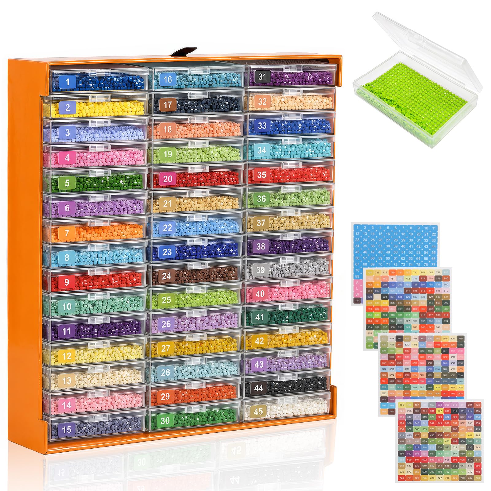 Boîtes de tri pour perles et peinture diamant pour créer sans désordre à la maison
