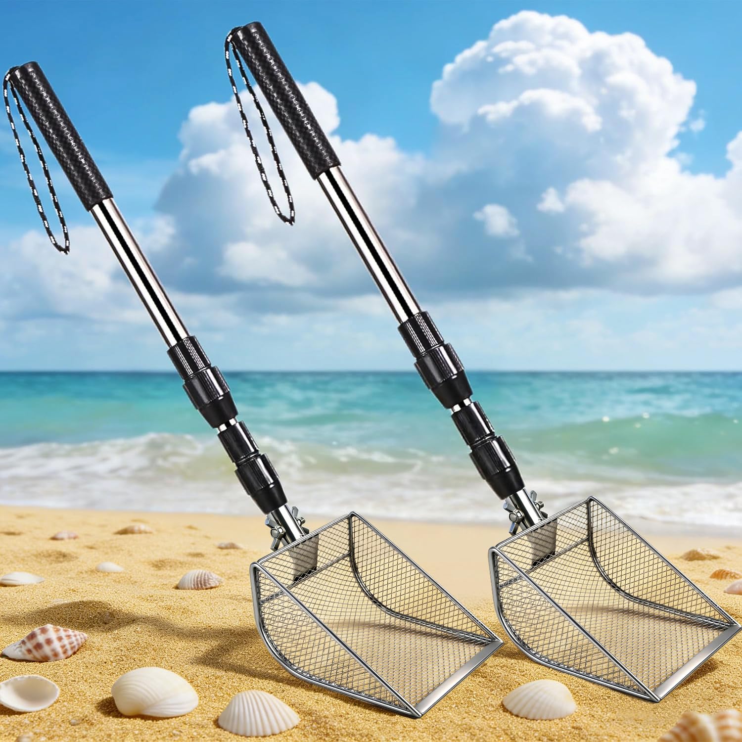 Upgraded 2Pcs Shark Tooth Sifter Set