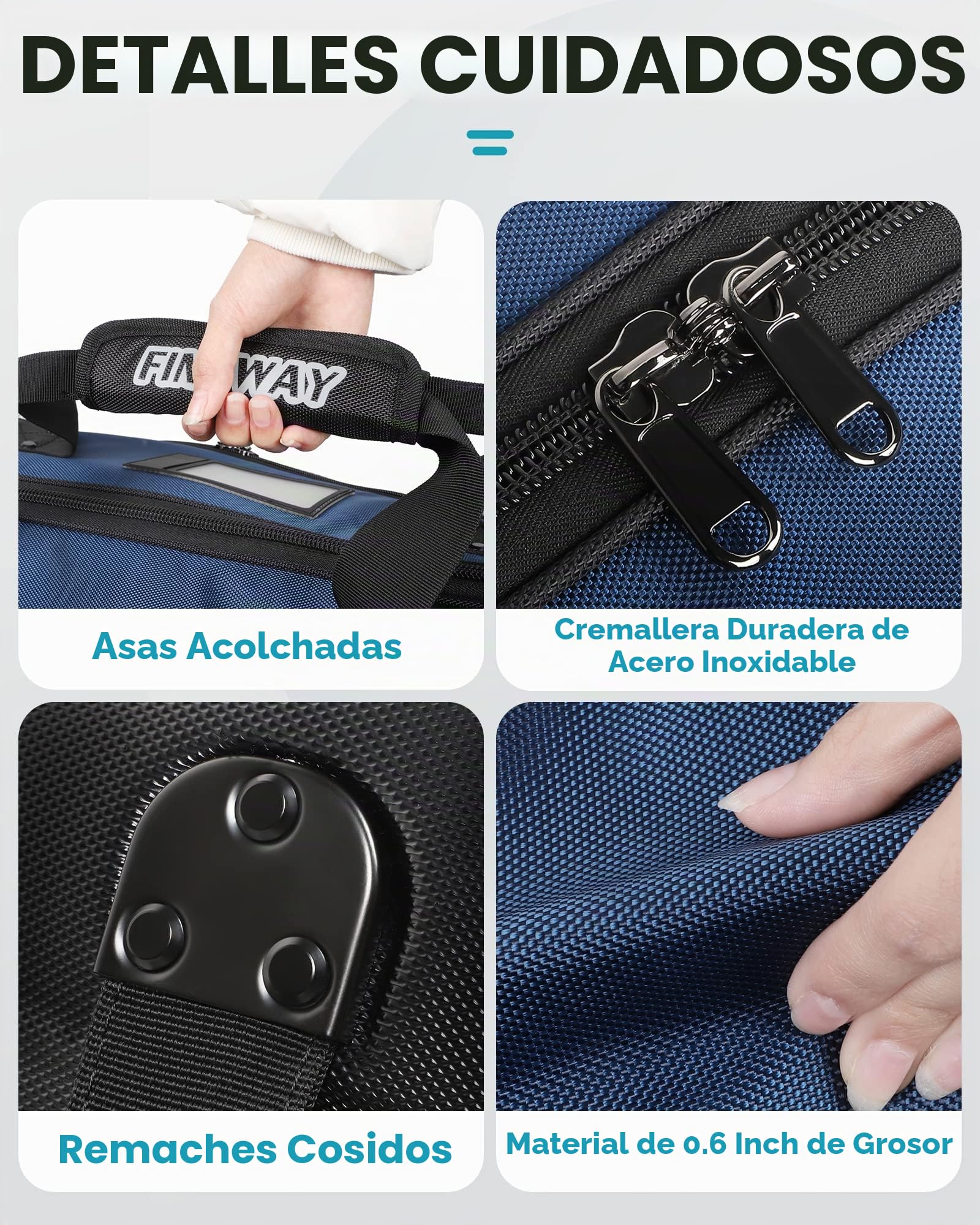 Bolsa de Viaje para Golf Findway con Ruedas, Tejido Oxford 1680D Resistente al Agua y Duradero con Carcasa Rígida de ABS, Bolsa de Viaje para Palos de Golf, Portátil y Apta para Hombres y Mujeres