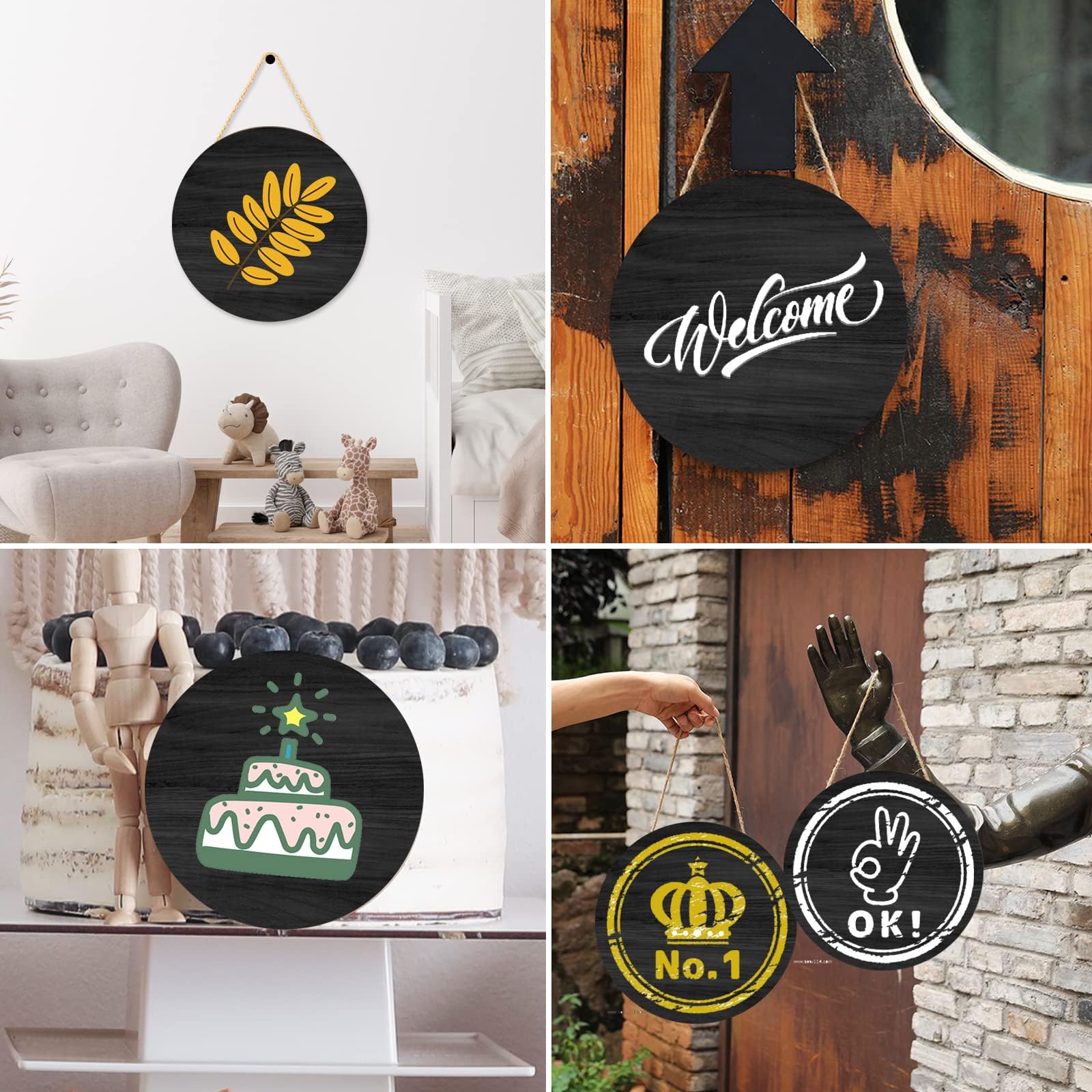 Rustic Circle. Sign How To Hang A Wooden Circle Sign