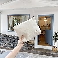 Vista 3 de Bolsas de cosméticos para mujer, bolsa de cosméticos de pana, bolsos estéticos para mujer, bolsos de mano con puntos sonrientes, organizador