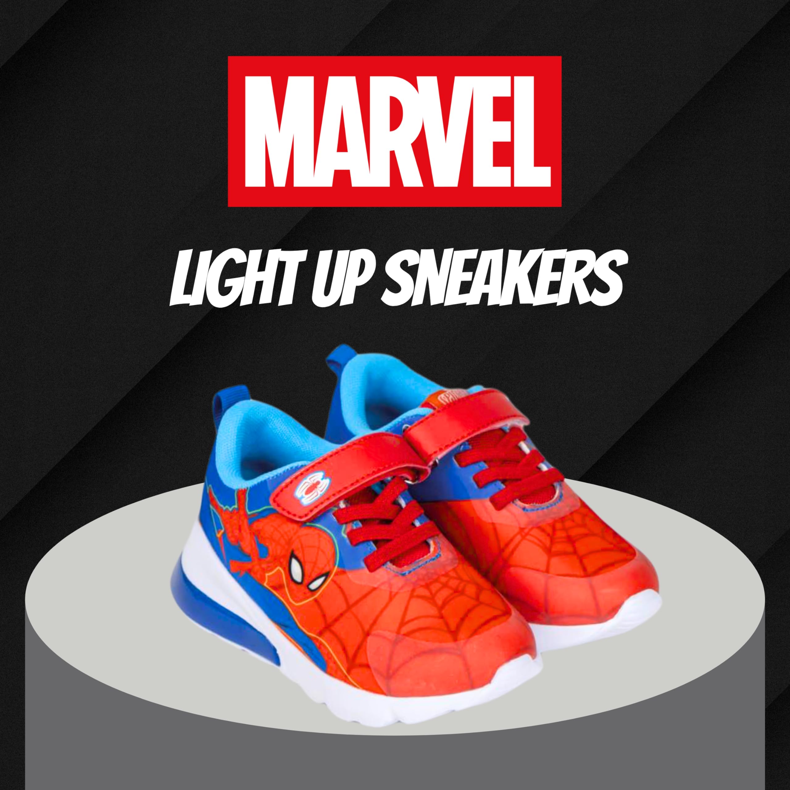 Marvel Spiderman Scarpe da Ragazzi, Scarpe Sportive da Ragazzo, Scarpe Luminose per Bambino, Regalo per Ragazzi, Taglie EU 25 a 32 (28)