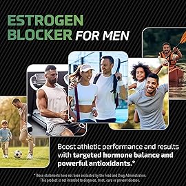 DIM Supplement for Men 300mg | Estrogen Blocker & Aromatase Inhibitor | Extra Strength Mens Hormone Balance & Fitness Booster with Diindolylmethane Plus CDG & Broccoli Floret | Gluten-Free | 60 Ct