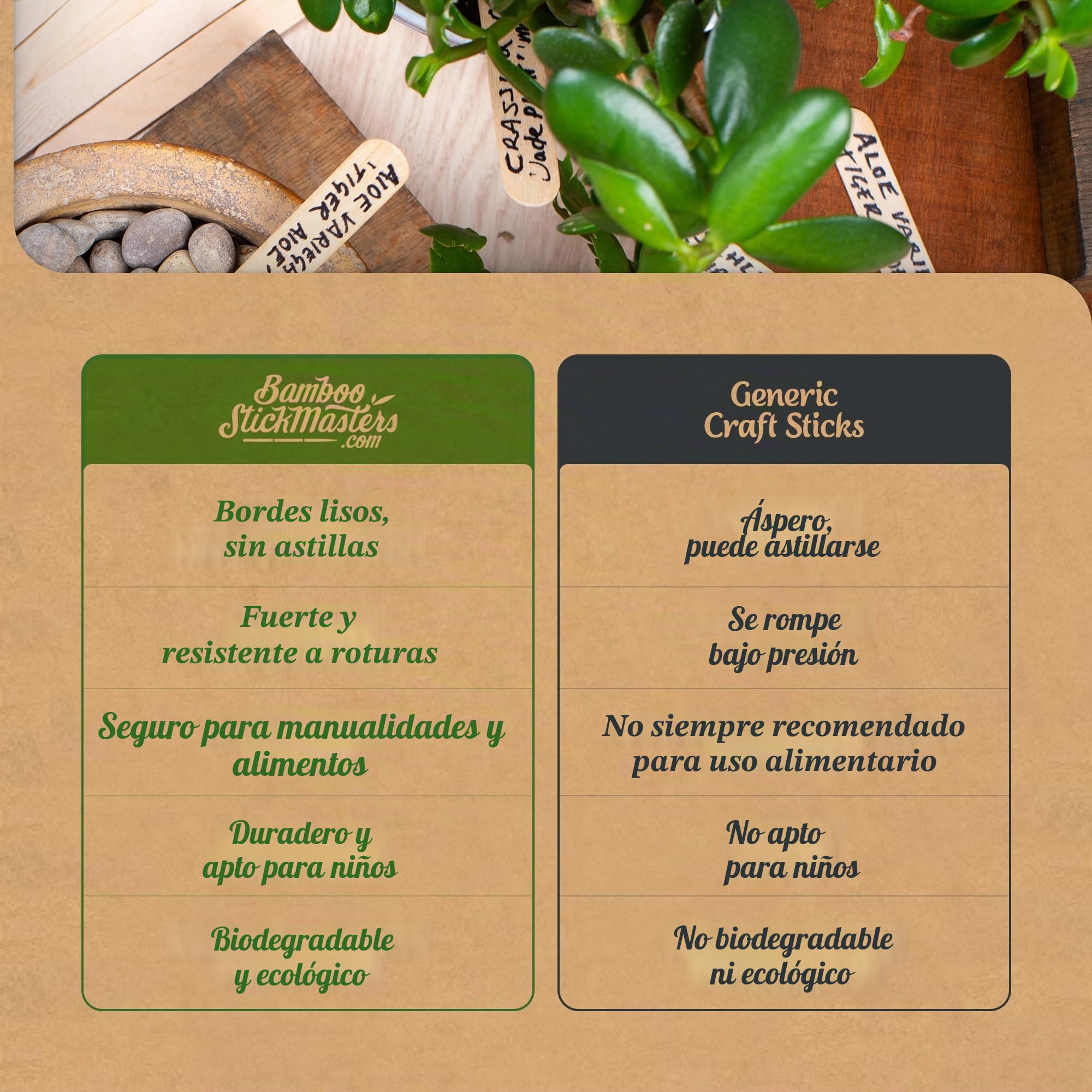 Palo de helado de madera Jumbo - 300 palos piruleta gigantes, madera natural para manualidades, etiquetas para plantas, carámbanos