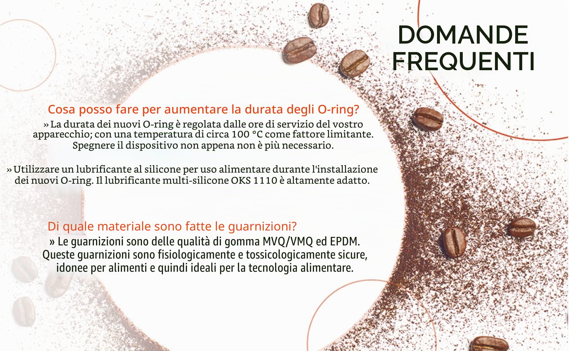 Guarnizioni adatte a La Pavoni Europiccola, Professional, Stradivari Professional, Romantica, Milano, Expo, Esperto - SET 4