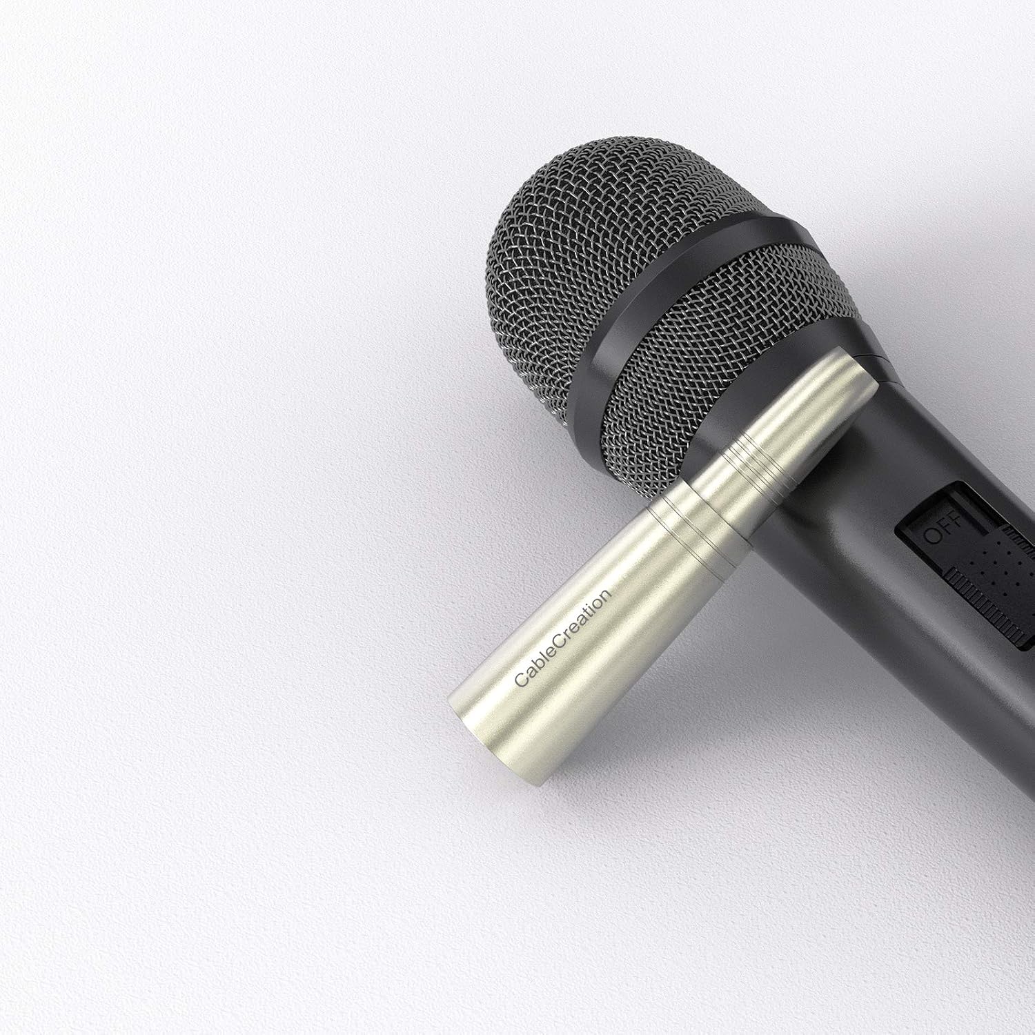 CableCreation [5-Pack XLR 3 Pin Male to 1/4" 6.35mm Female Jack Socket Audio Adapter, Silver