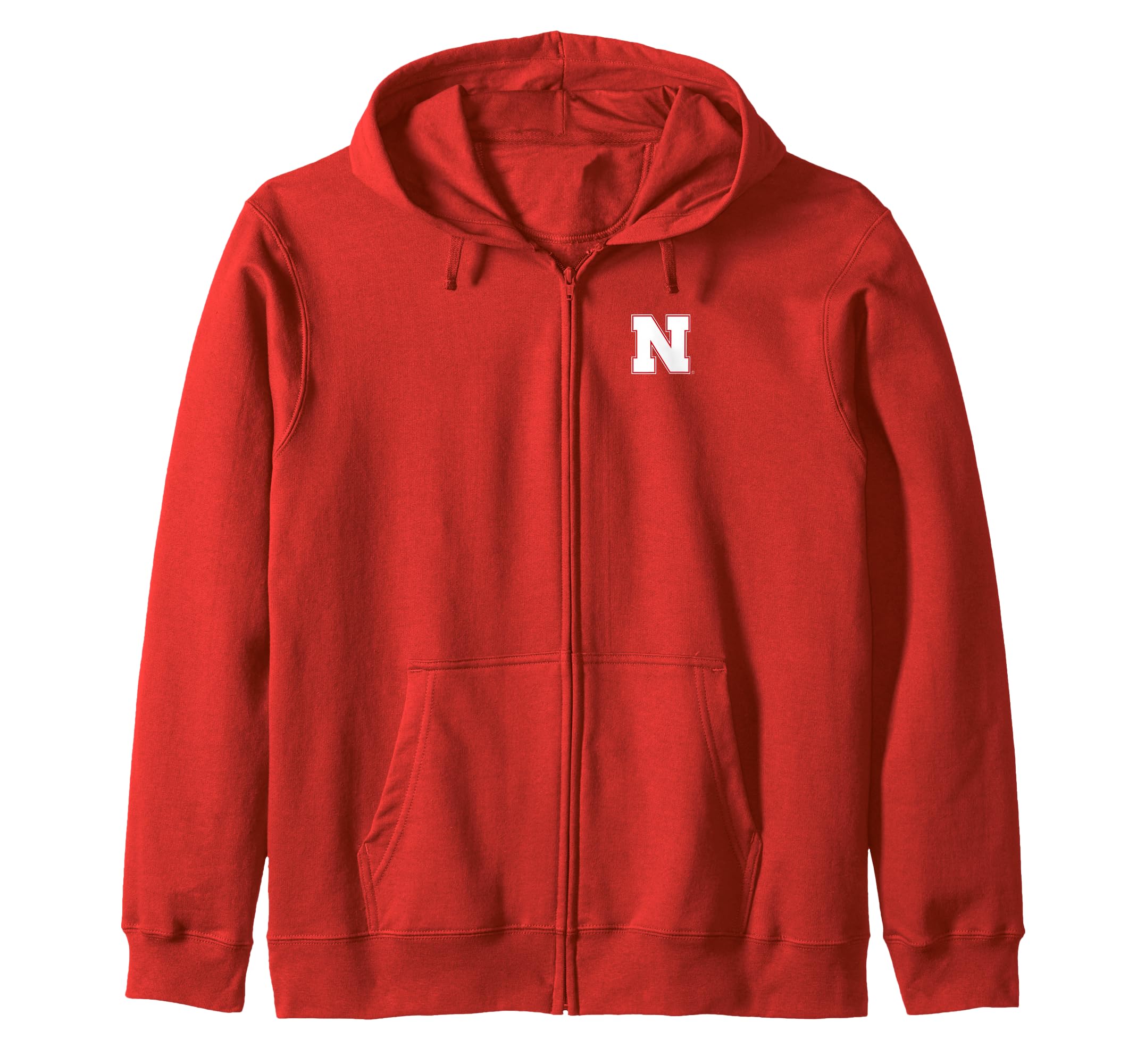Nebraska Cornhuskers Left Chest Icon Red Zip Hoodie