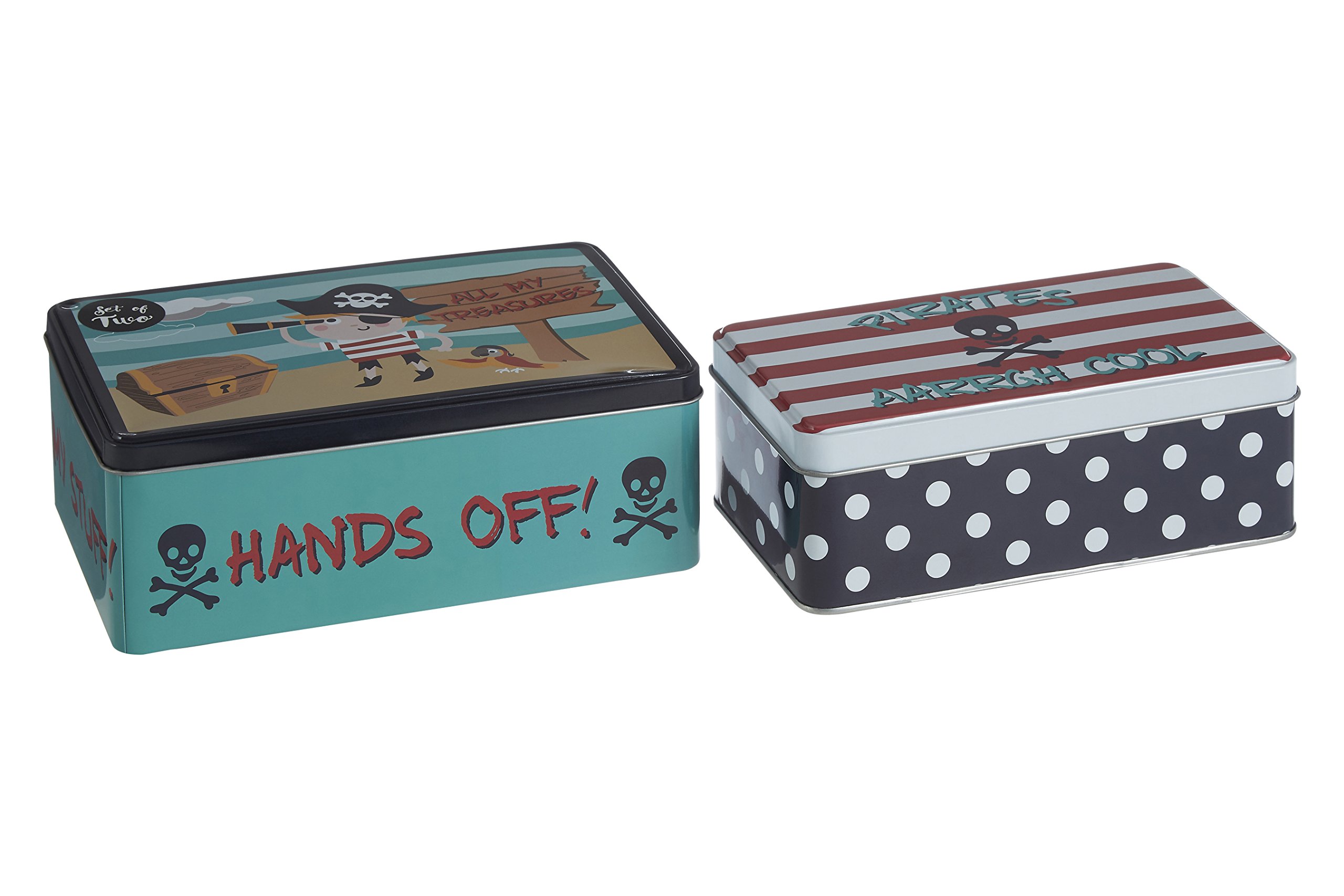 Orsina Set of 2 Pirate Storage Tins - Multicolor