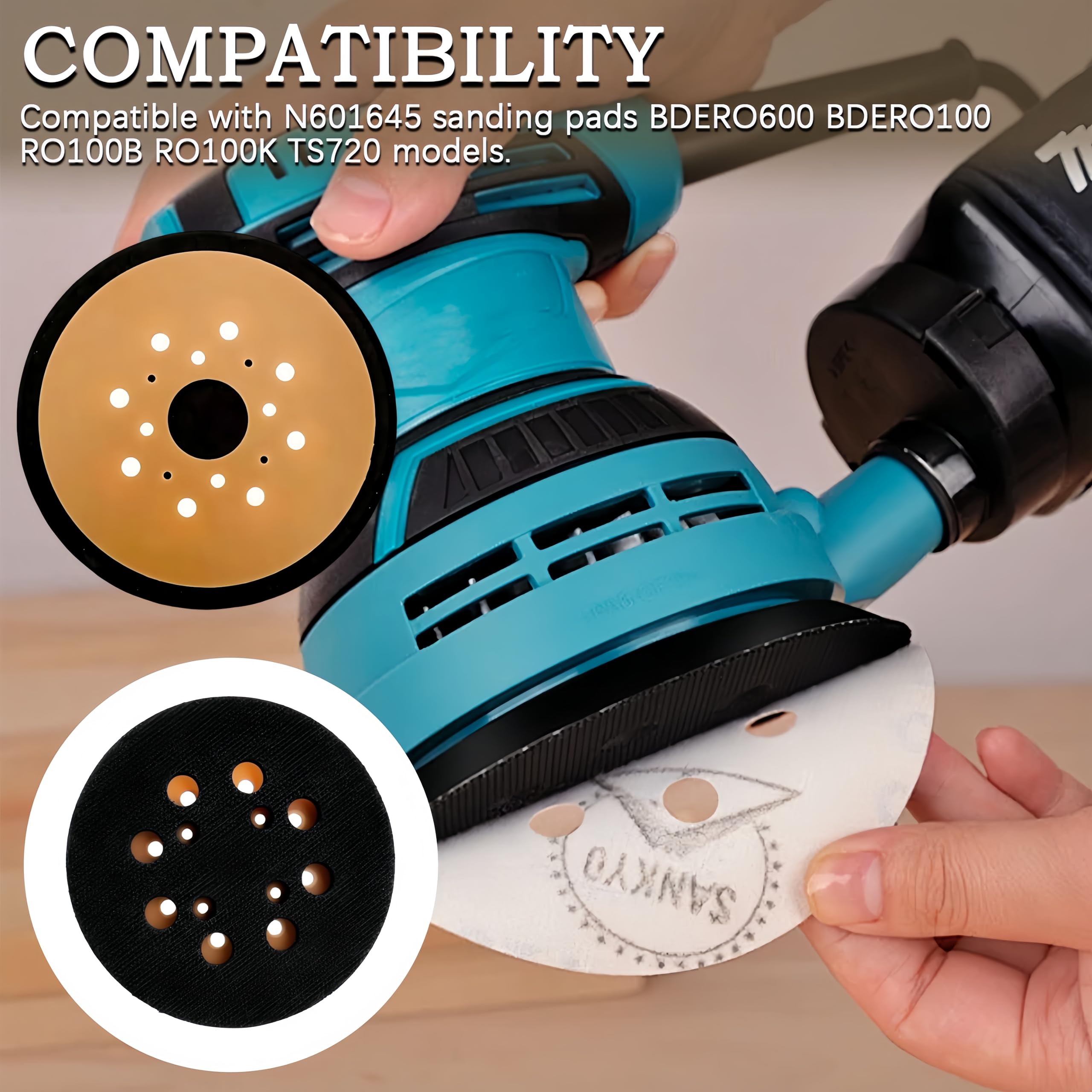 Coussinet De Ponceuse De Rechange N601645 - Compatible Black & Decker BDERO600, RO100, TS720, TV750, Q800K