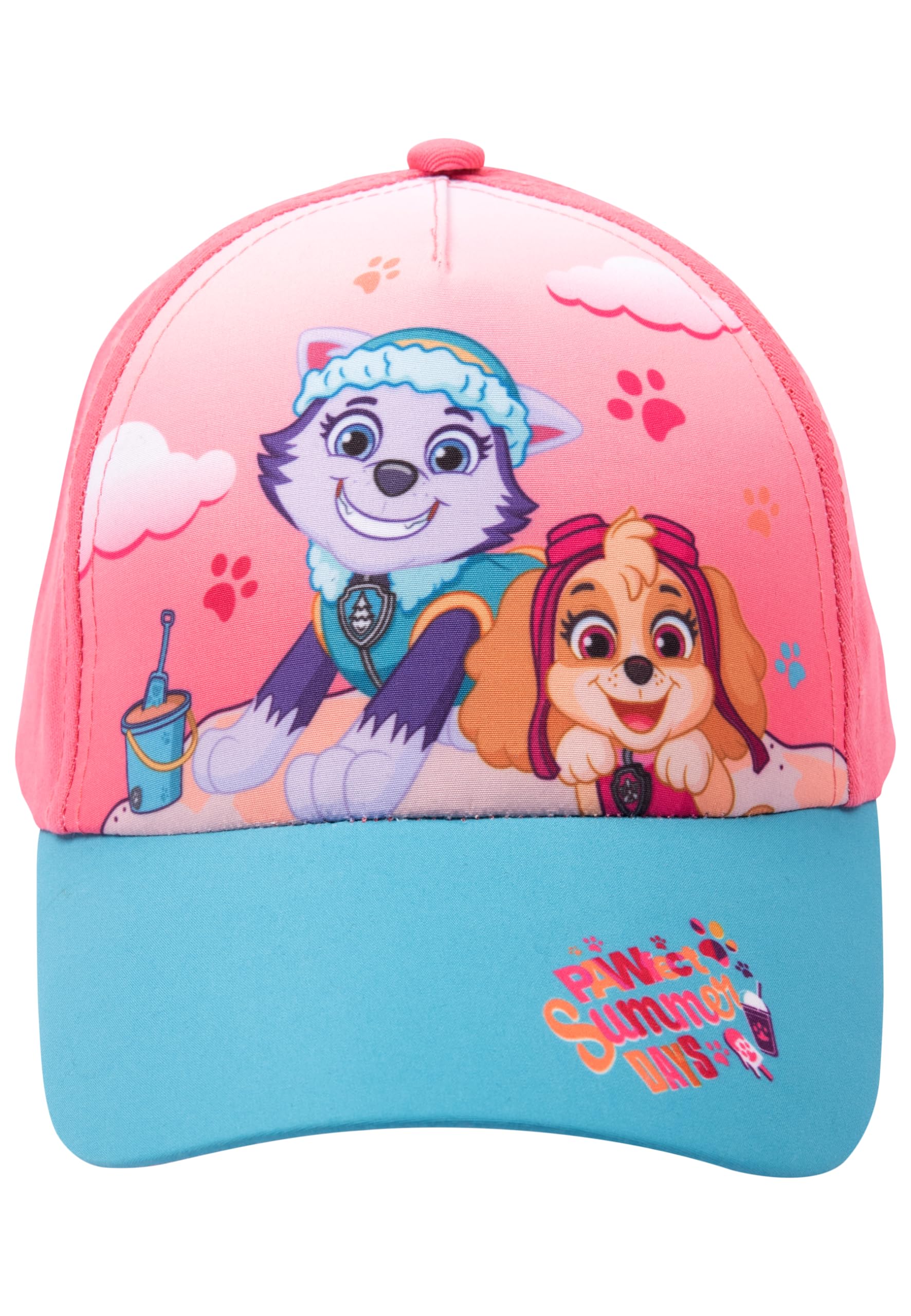 United Labels Gorra Paw Patrol para niña - Pawfect Summer Days Gorra Infantil Gorra de béisbol protección Solar Ajustable Rosa/Azul