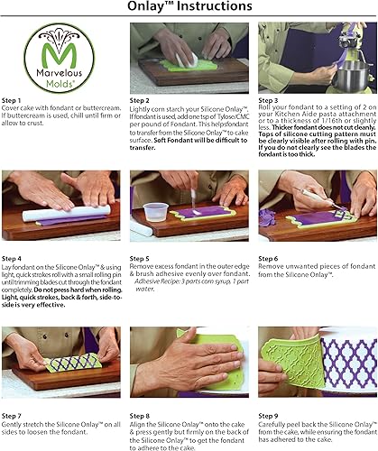 Miniatura 4 de Marvelous Molds Anillo de boda doble Onlay de silicona para decoración de pasteles con fondant  Glaseado de pasta de goma