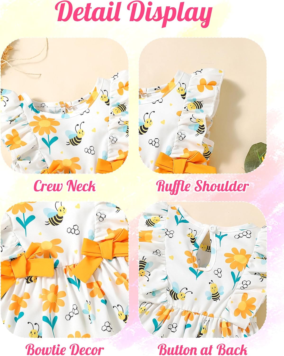 Mioglrie Baby Girl Dress Summer Girl Clothes Infant Outfits Newborn Ruffle Sleeveless Sundress Cute Dresses for Girls - Image 5