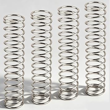 Spring/Bearing Steel Stiffer RC Shock Springs 3.0mm Wire for Traxxas 1/5 X-Maxx 8S X Monster Shock Absorbers Damps, Replace Traxxas 7766- Nickel-Plated, Flat Ends, Fine-Tune Shock Absorption