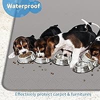 Vista 8 de CoolShields - Alfombrilla lavable para orines de cachorro, 48 X 65 extra grande, tapete impermeable para entrenamiento de parto en corralito, jaula