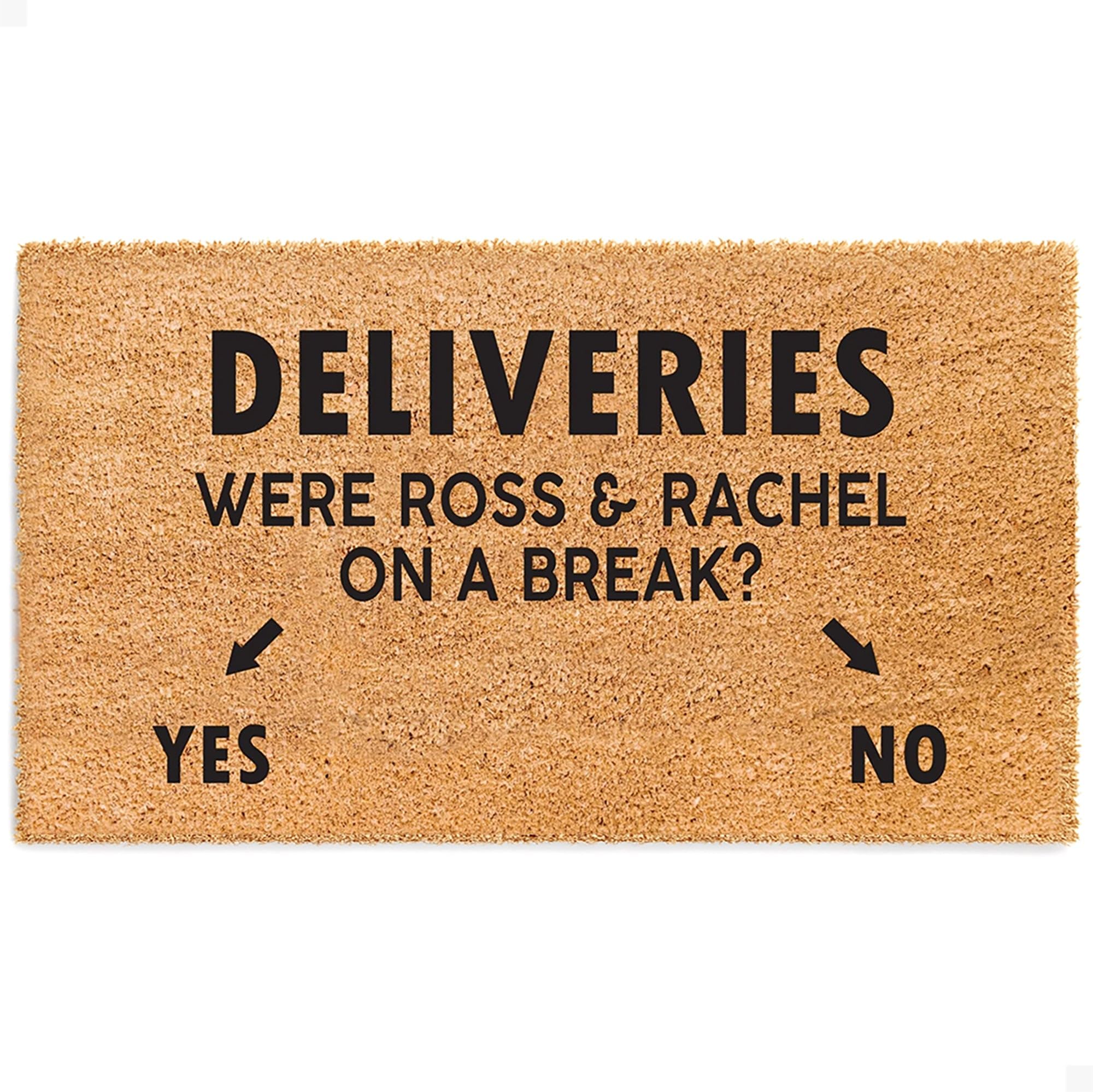 THEODORE MAGNUS Funny Door Mat - Welcome Mat for Front Door with Non-Slip Backing - Durable Coir Doormat - Perfect for Outside Entrance Matt - Outdoor/Indoor - Delivery Dilemma - 17" x 30"