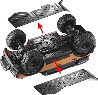 Trx4 Trx6 アップグレードセット 7個 - メタルシャーシアーマー、アクスルプロテクター、スキッドプレート&エレクトロニクスボックスアーマー 1/10 Rcクローラー Trx4 Trx6 82046-4 92076-4 K5アップグレード用