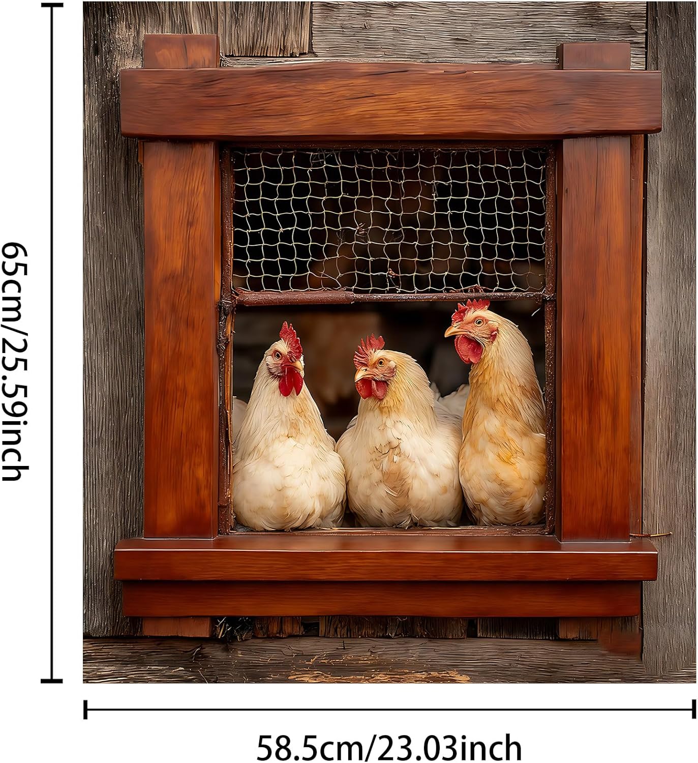 Rooster Magnetic Dishwasher Cover, 23 x 25.6 in, Removable Dishwasher Door Cover, Wipe Clean Kitchen Decor