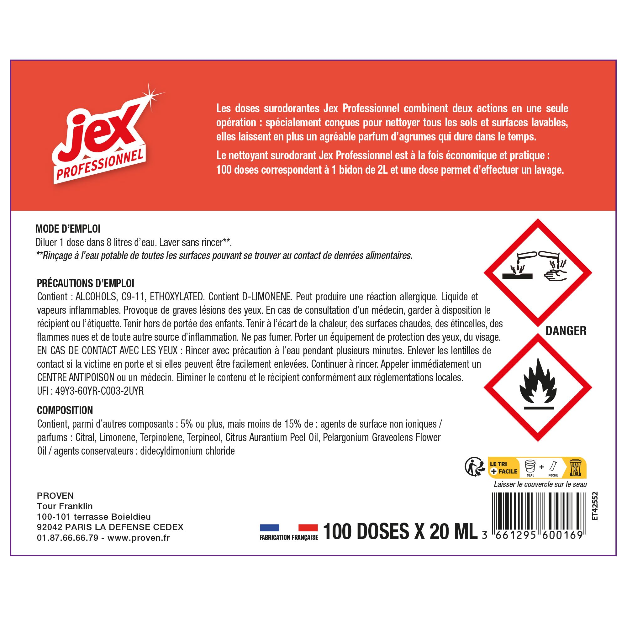 JEX Pro Limpiador suro Agrume – Lote de 2