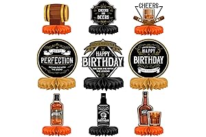 Whiskey Birthday Party Decorations for Men