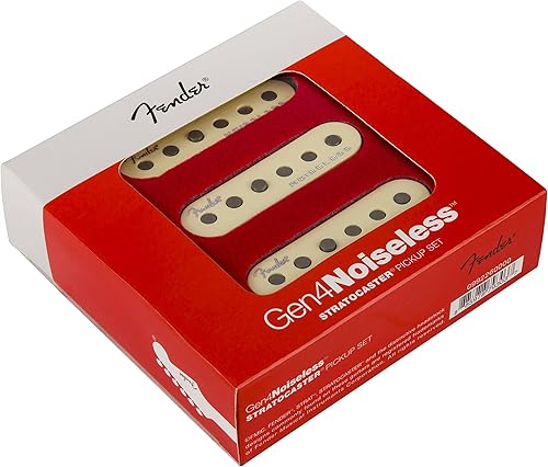Fender Generation 4 - Pastillas Stratocaster de bobina única, juego de 3, color blanco vintage