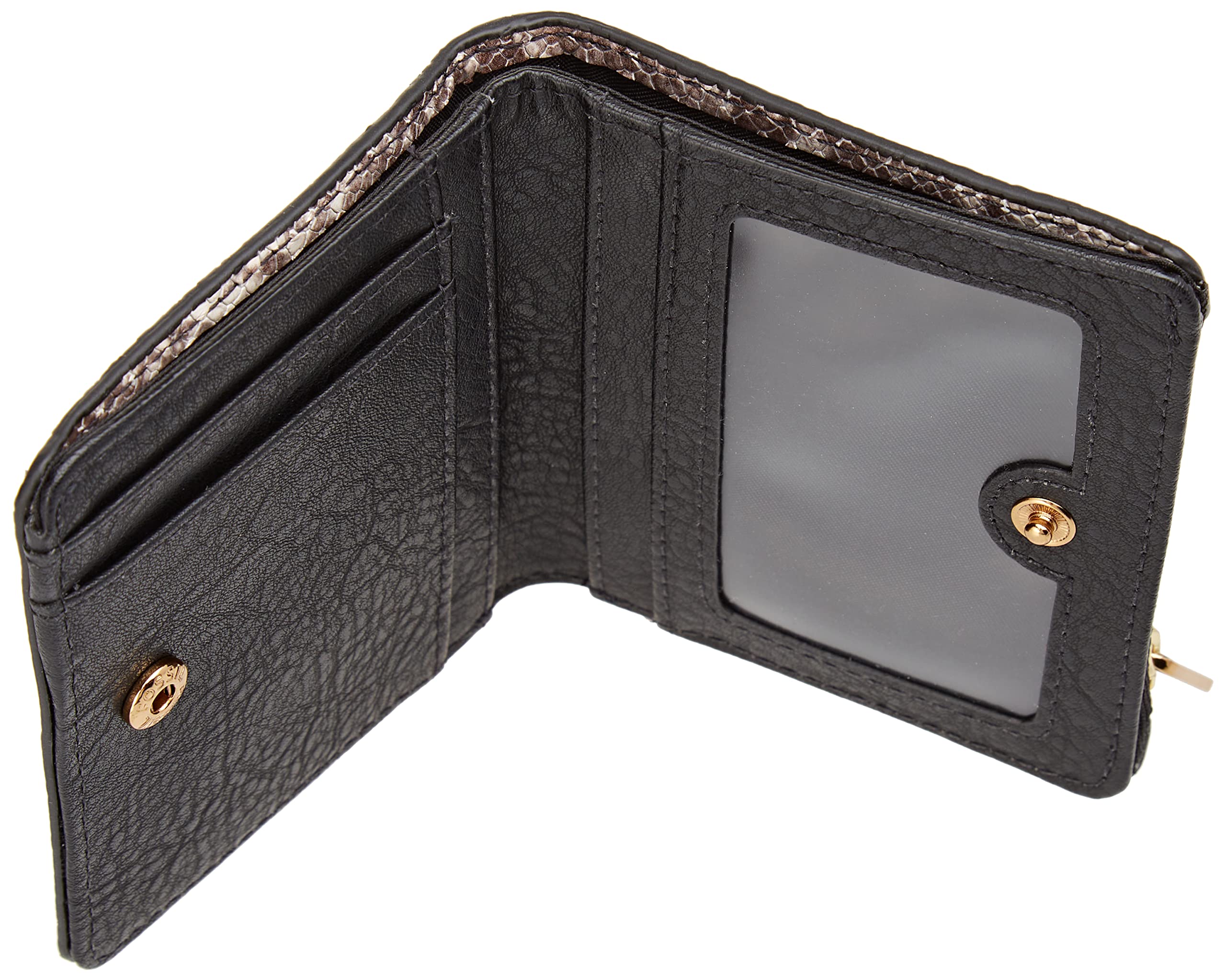 Fossil Womens Logan Bifold Snake Print, 10.2 L x 2.5 W x 8.9 cm H, Estampado de Serpiente., 10.2 cm L x 2.5 cm W x 8.9 cm H