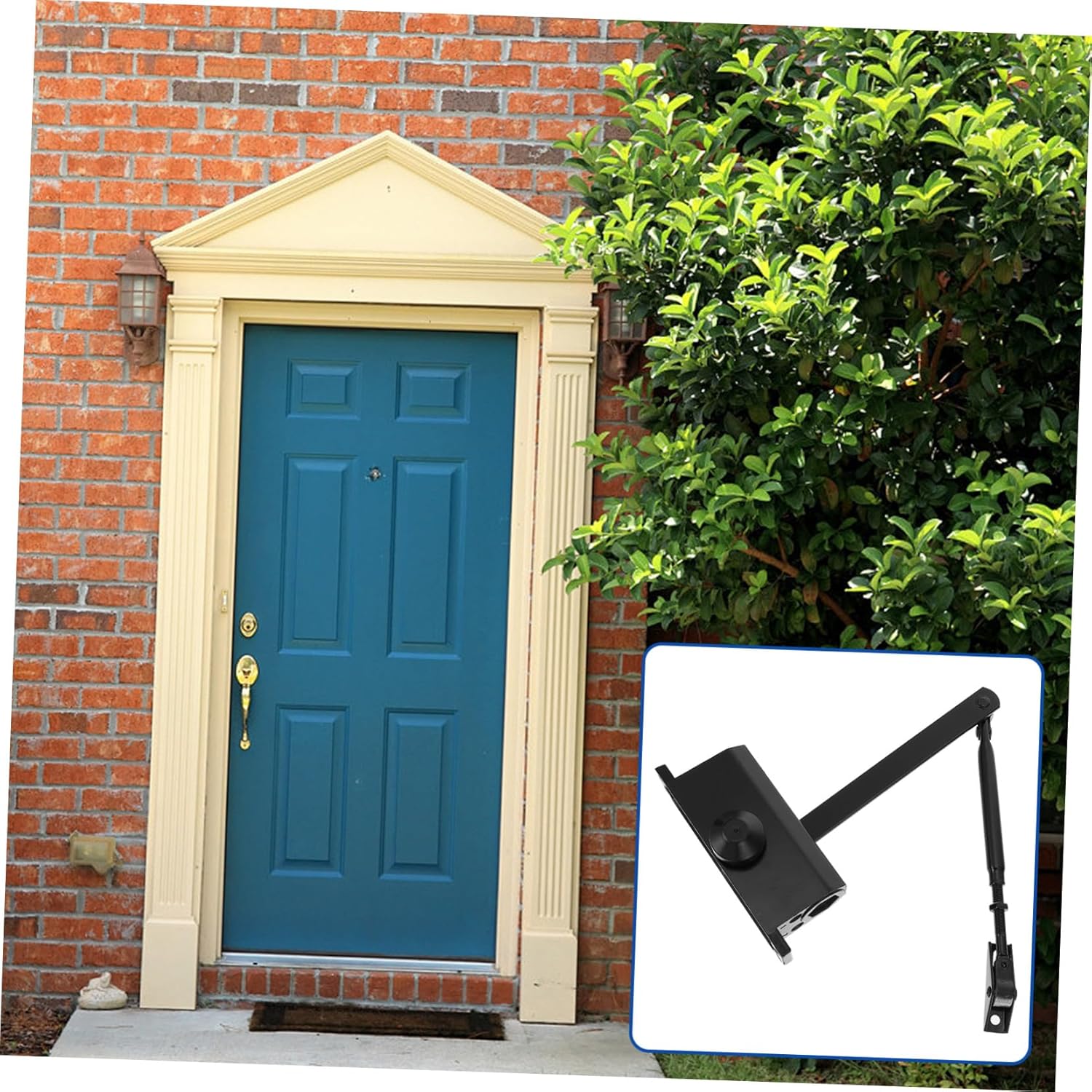 Automatic Door Closer for Home and Office Simple Door Controller with Quiet Soft-Close Function for Protection and Security Black Small