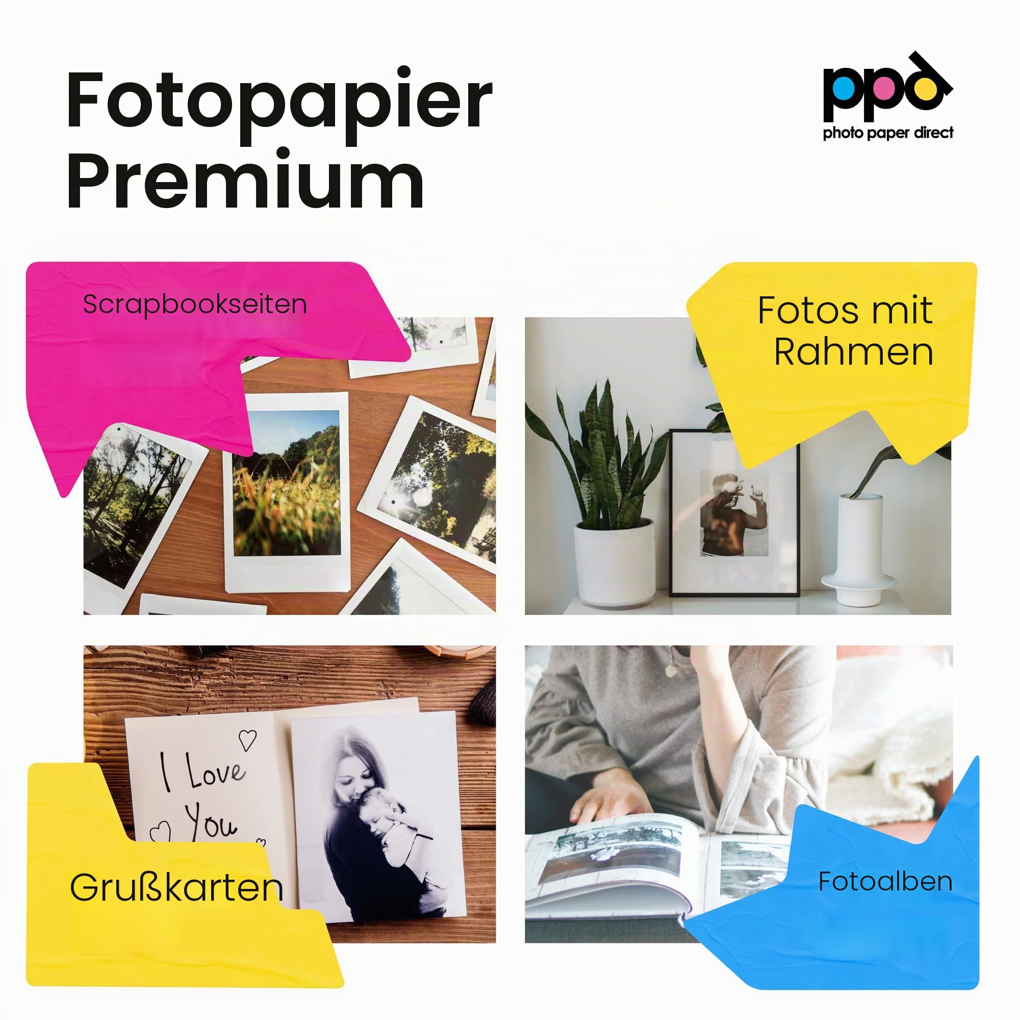 PPD Sparpack DIN A3 Plus x 100 Blatt - Inkjet 280 g/m2 Professionelles Fotopapier Mikroporös Seidenmatt - Profiqualität in der Großverpackung zum Vorteilspreis - geeignet für alle Tintenstrahldrucker PPD-23-100