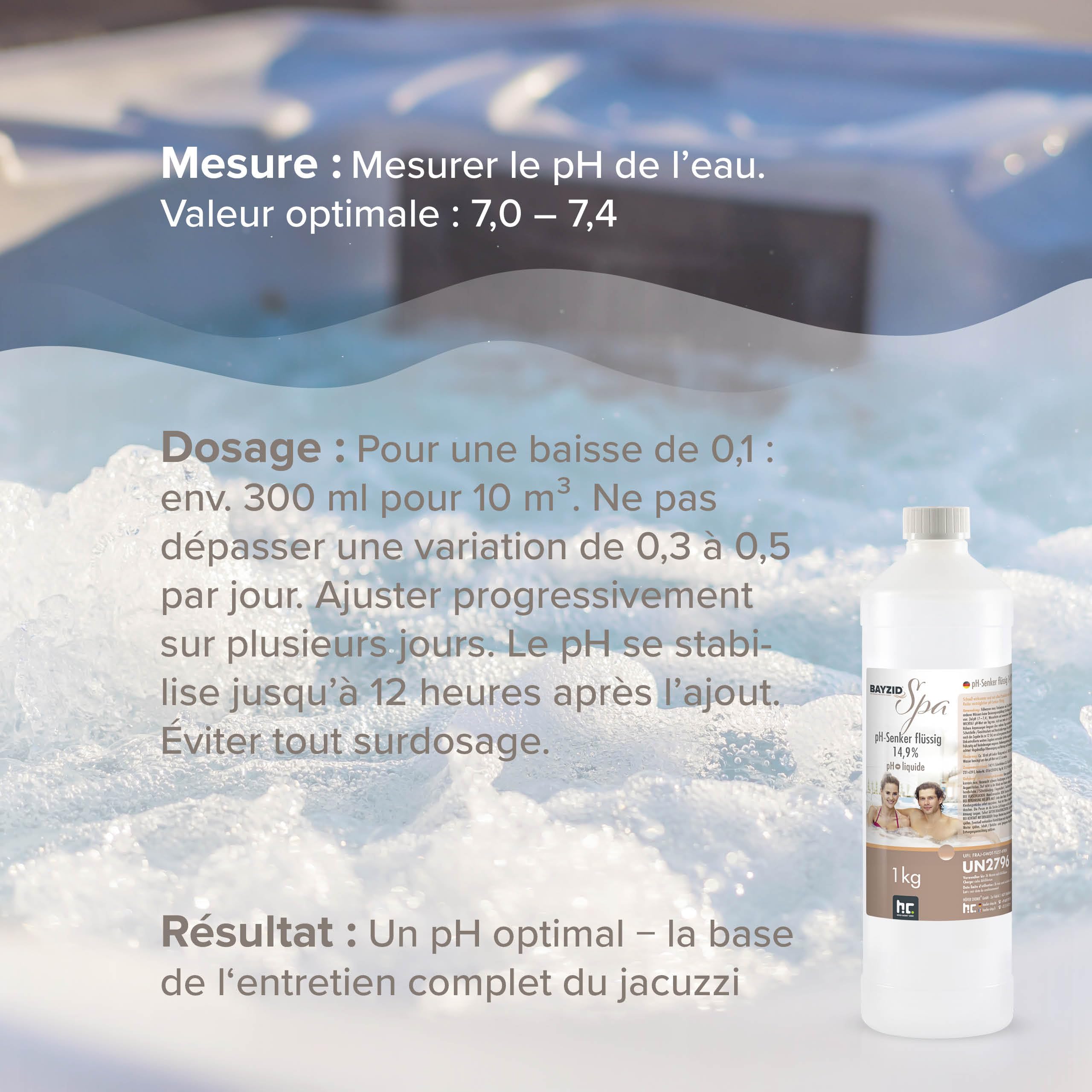 Höfer Chemie 6 x 1 kg Spa pH Réducteur Minus 14,9% pour Piscine