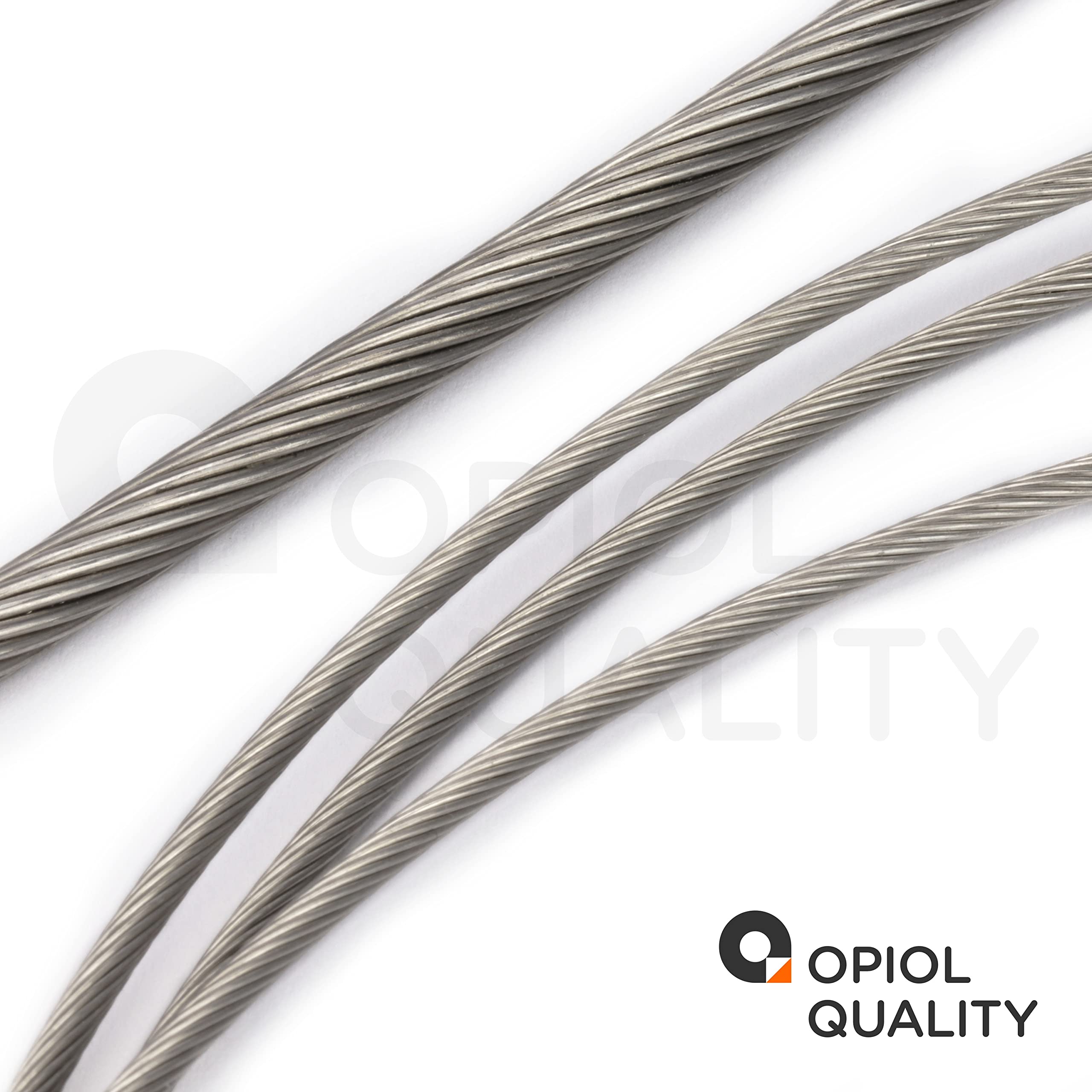 2,0 mm Drahtseil 1x19 hart, Edelstahl A4 (100 Meter) Stahlseil Zubehör Draht Edelstahldrahtseil Geländerseil Hängender Drahtspule Seile Spannseil