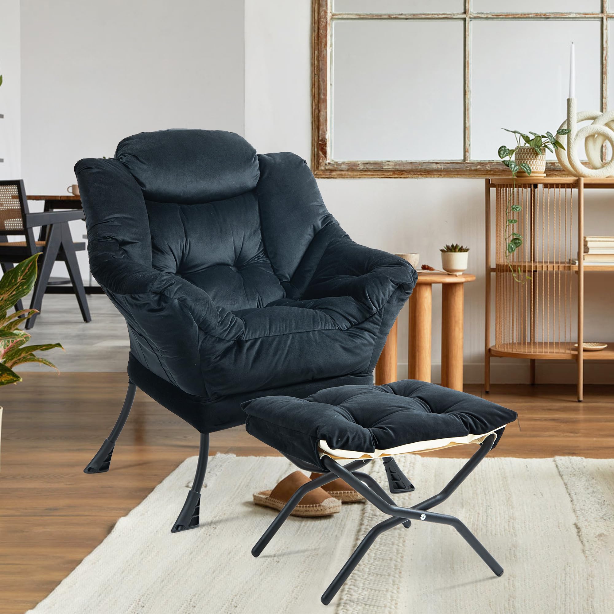 Amazon｜TIANSHU ソファ カウチ 1人掛けソファー オットマン  