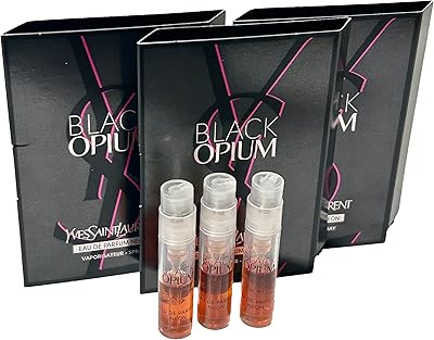 Yves Saint Laurent YSL Neon Black Opium Sample Women Perfume 1.2 ml / 0.04 oz - set of 3